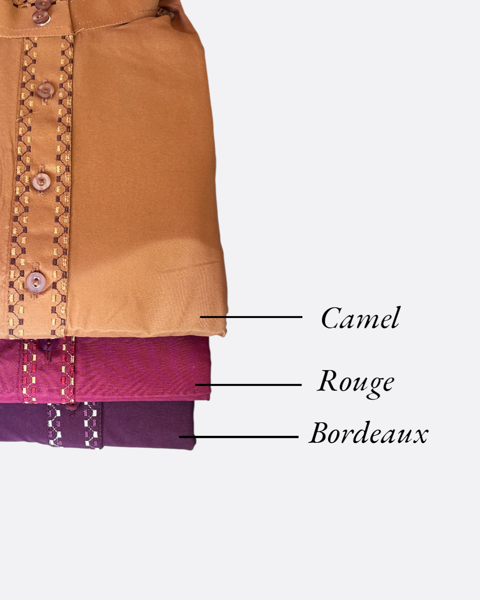 Qamis Asmar - 2 pièces - manche longues