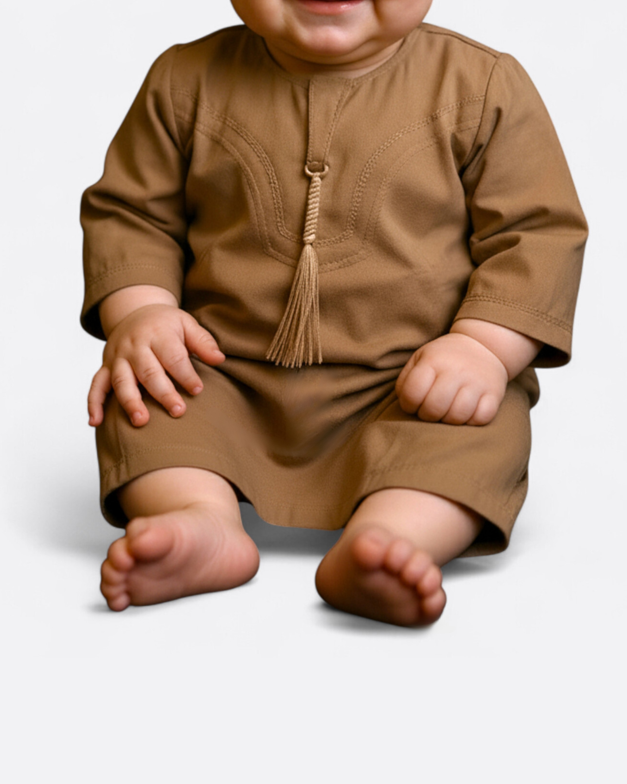 Qamis bébé - Simple avec tresse