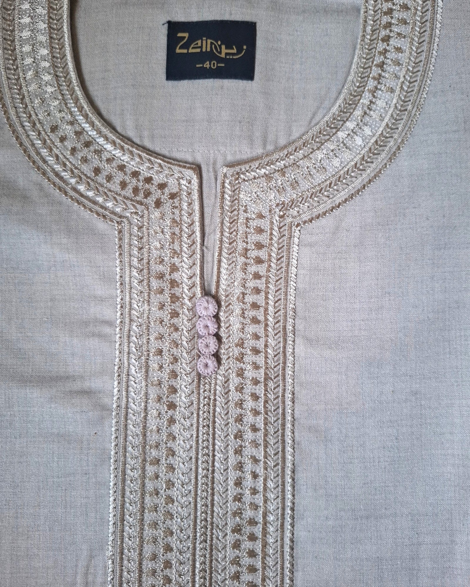 Qamis brodé enfant & ado - Manches courtes