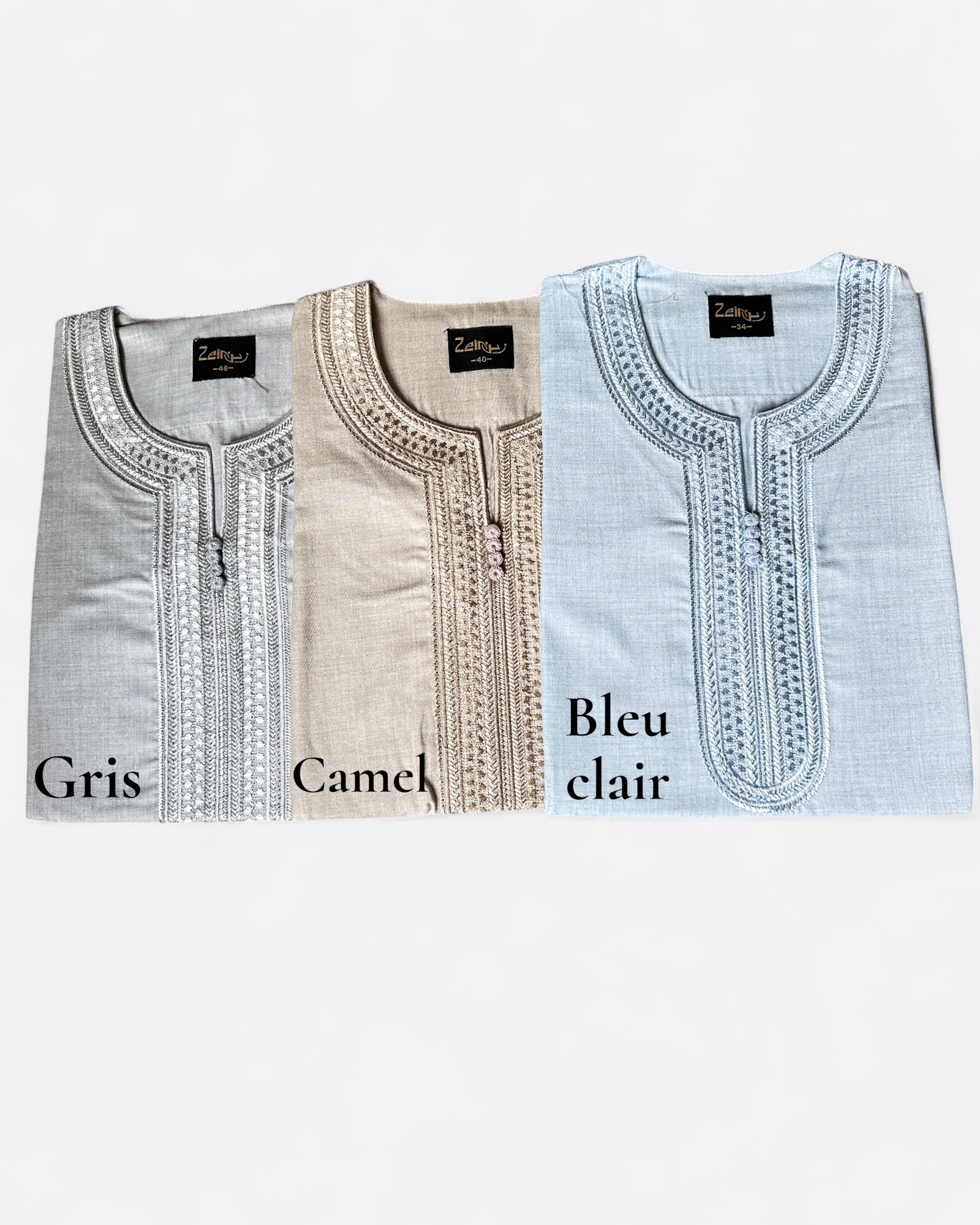 Qamis brodé enfant & ado - Manches courtes