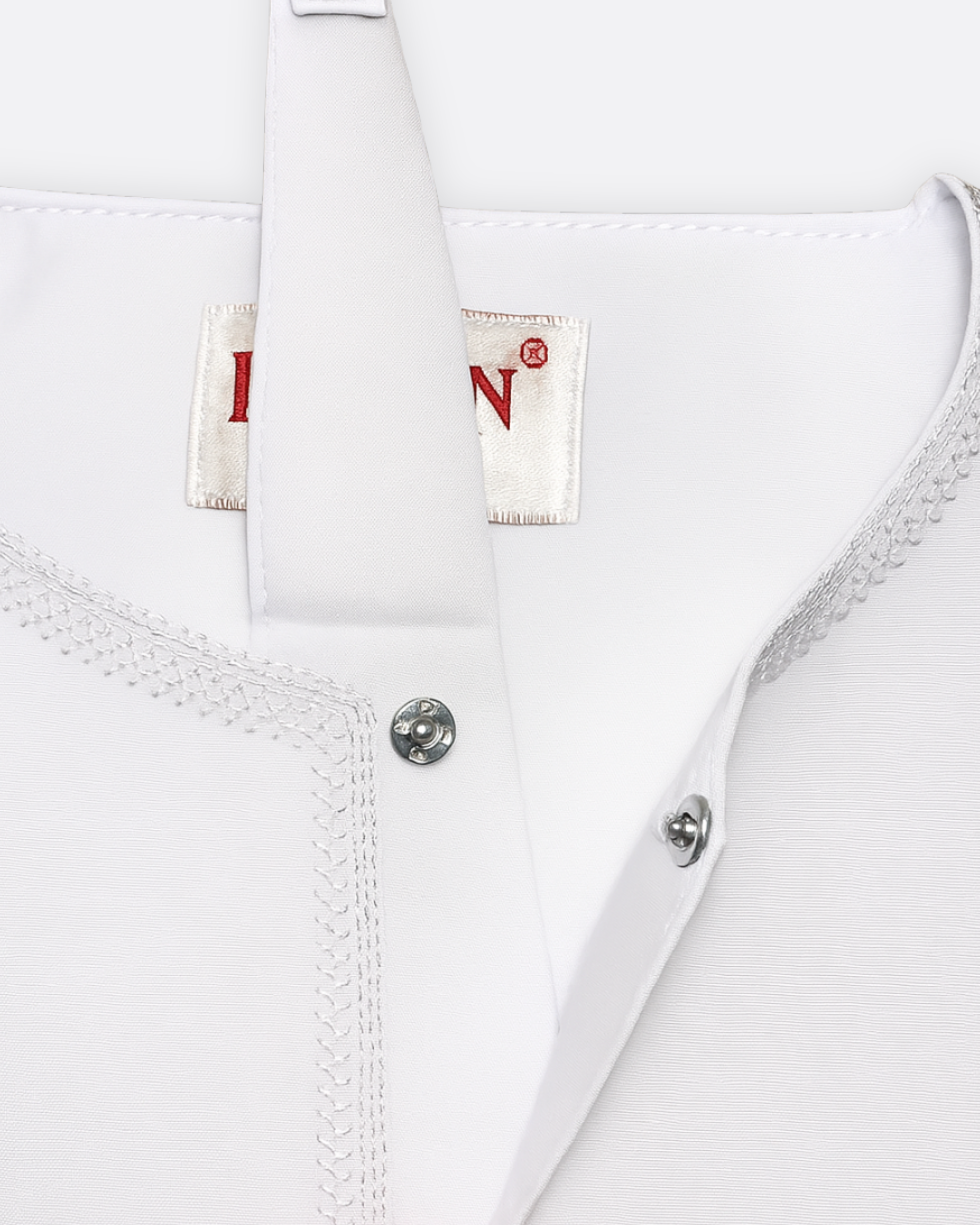 Qamis enfant blanc avec tresse - Manches longues