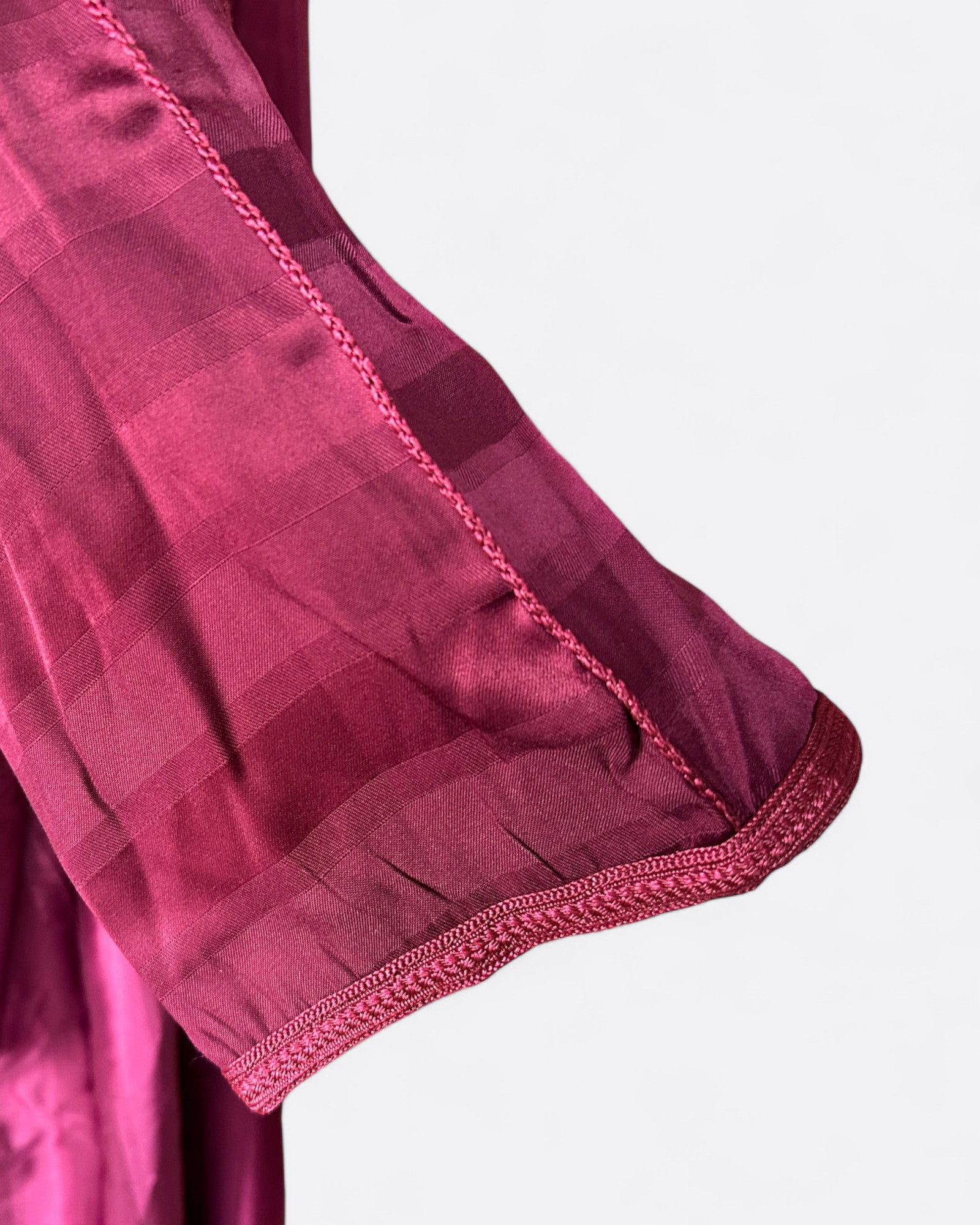 Qamis gandoura à rayure satiné Amir - Manches 3/4