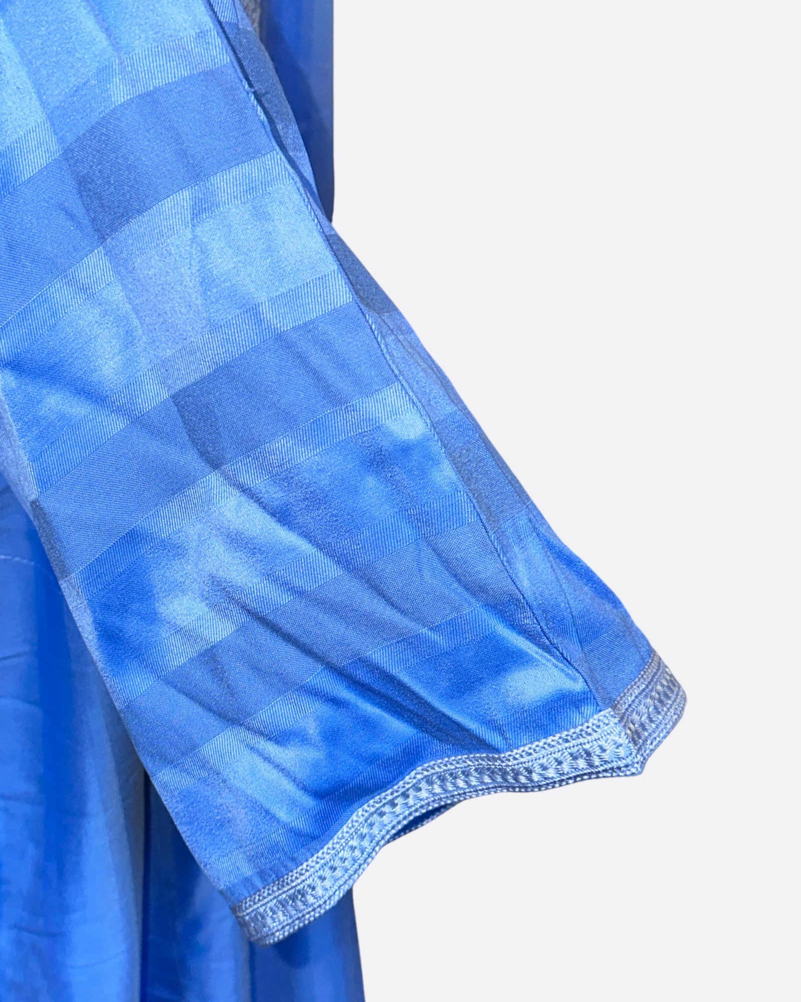 Qamis gandoura à rayure satiné Amir - Manches 3/4