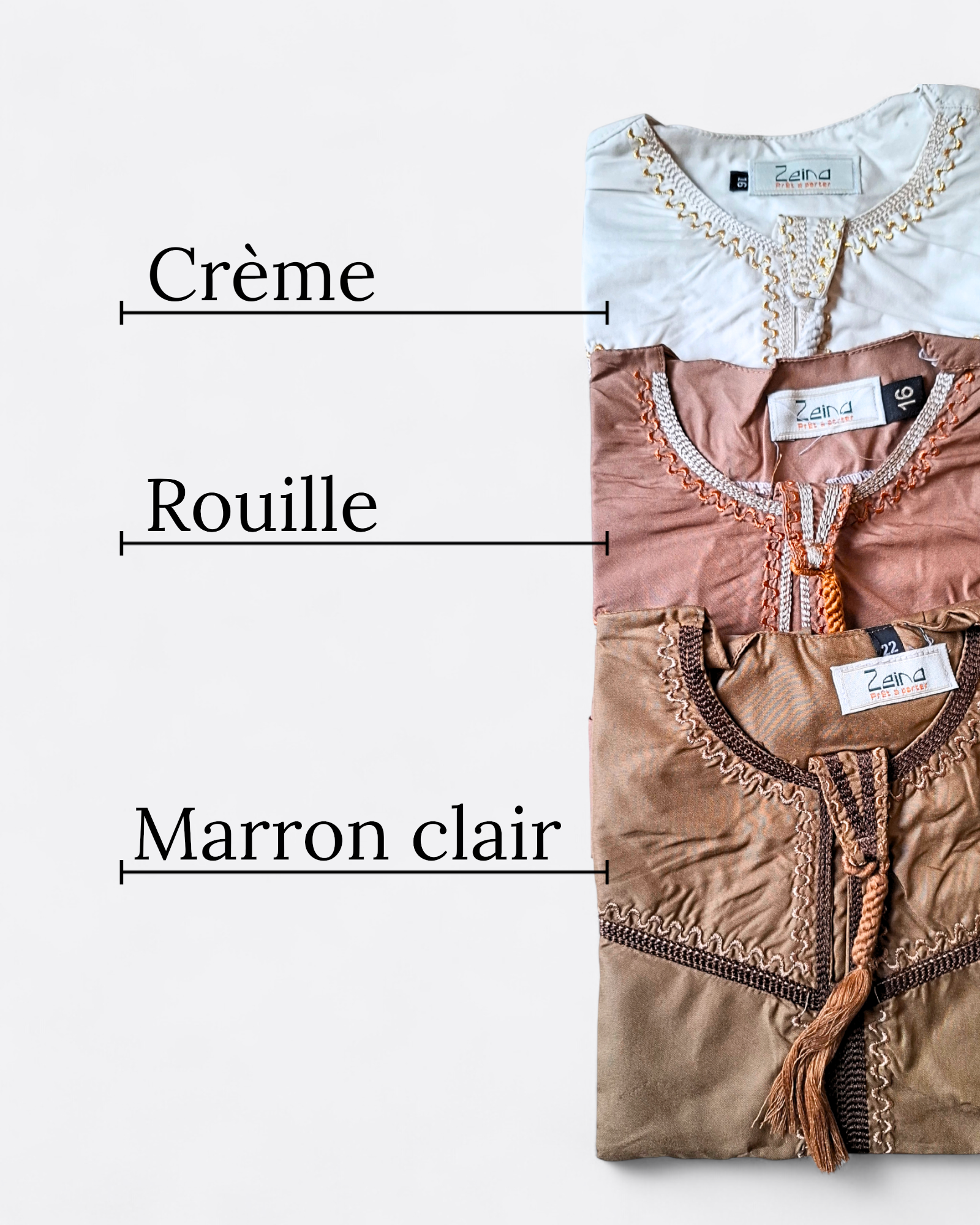 Grenouillère bébé - Qamis à motifs et tresse