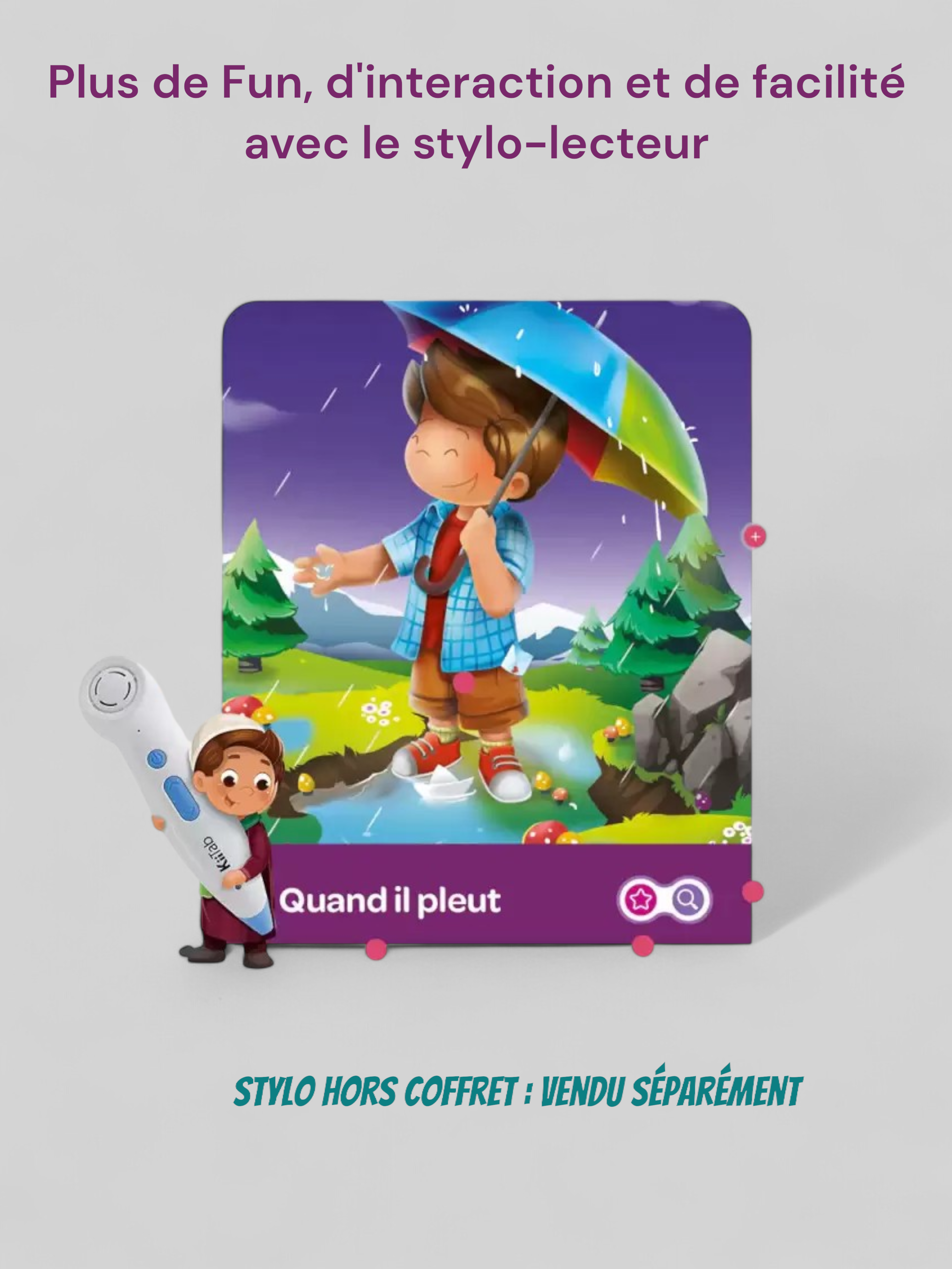 Stylo intelligent KITABII : Que Dire Quand..? - 27 Cartes d'Invocations  (Ar, Fr & Phonétique) - Fabricant Learning Roots