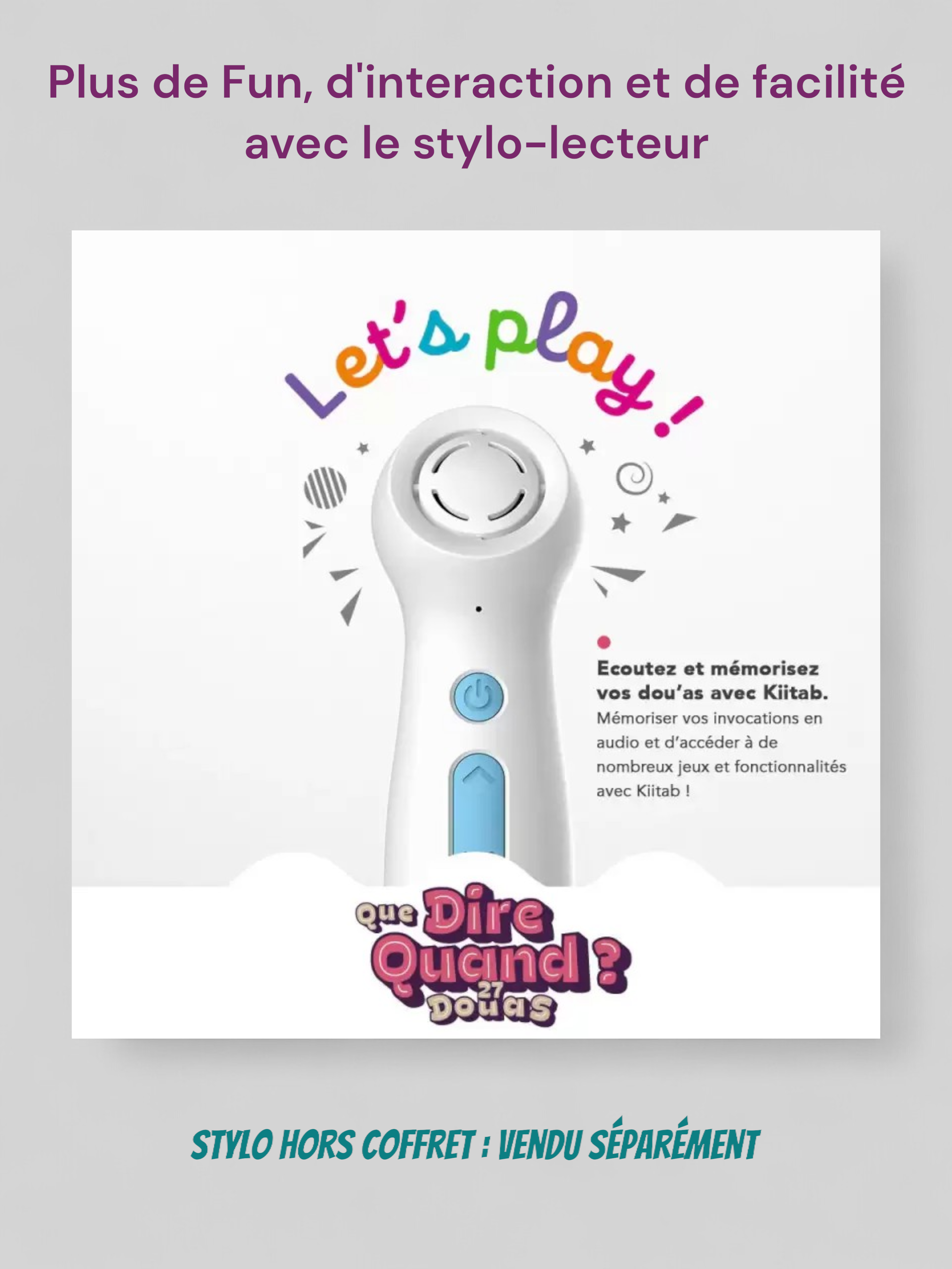 Jeu Coffret : Que Dire Quand..? | 27 Cartes d'Invocations  (Ar, Fr & Phonétique)