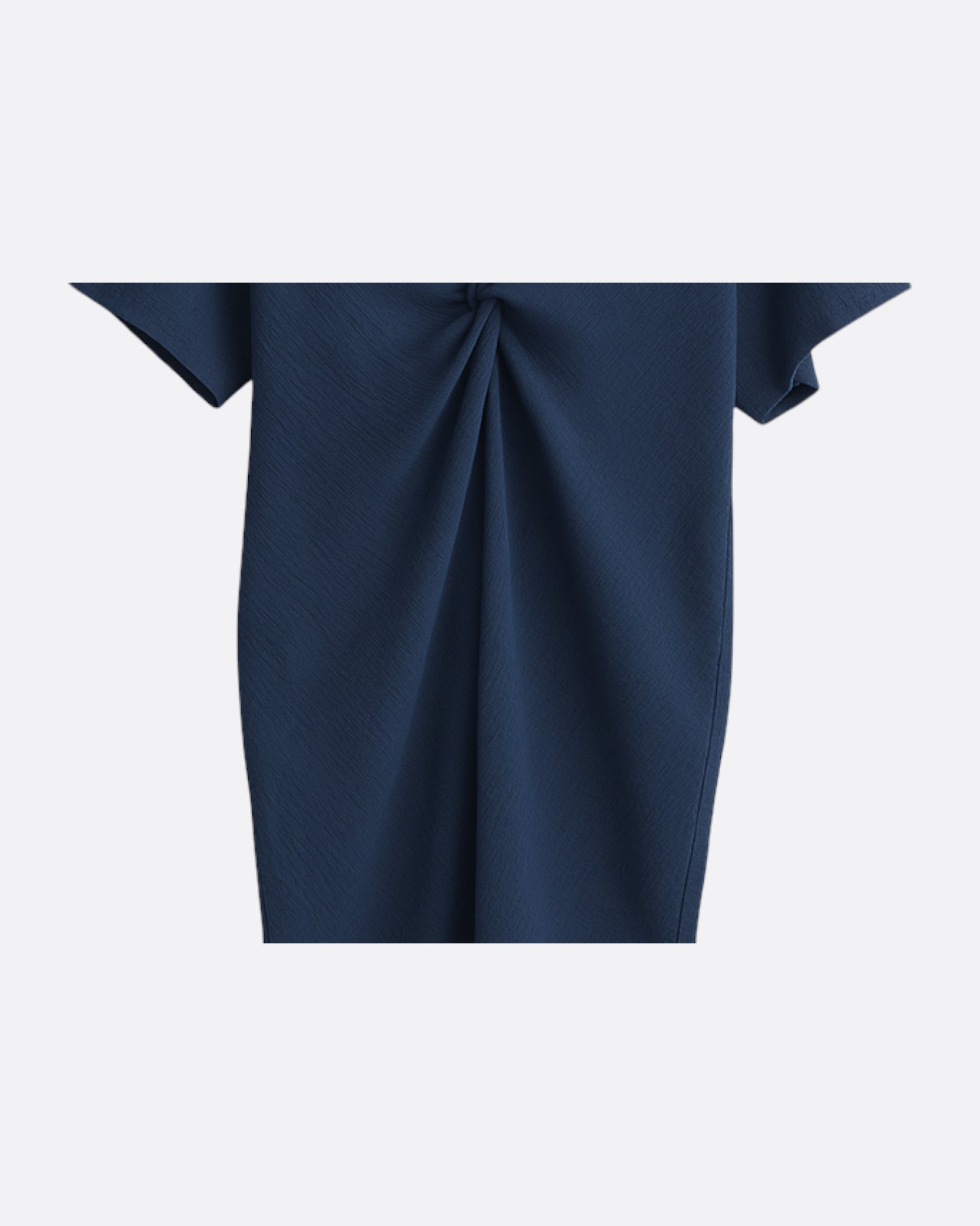 Robe d'été plissée - col V & manches courtes