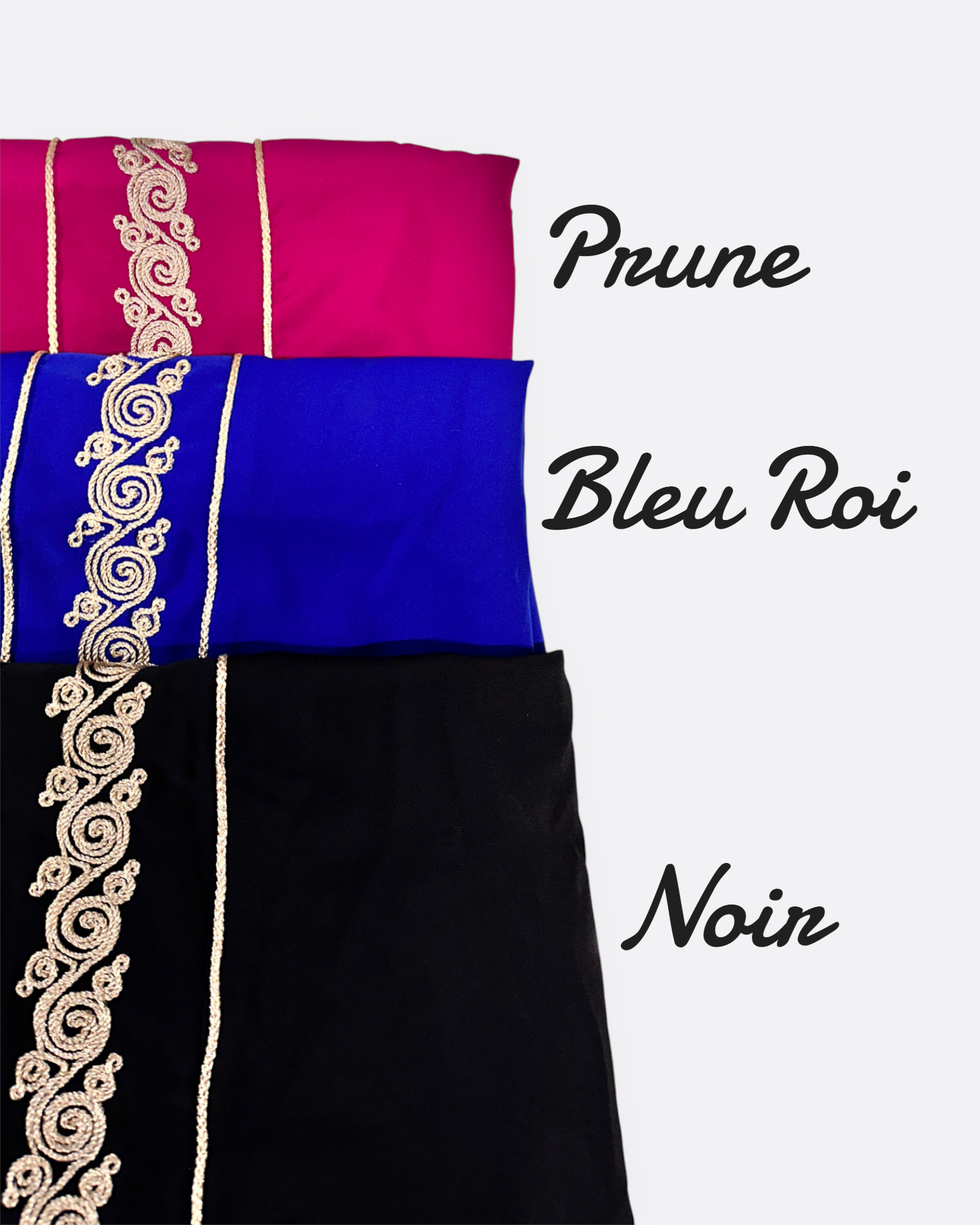 Robe longue à broderies dorées