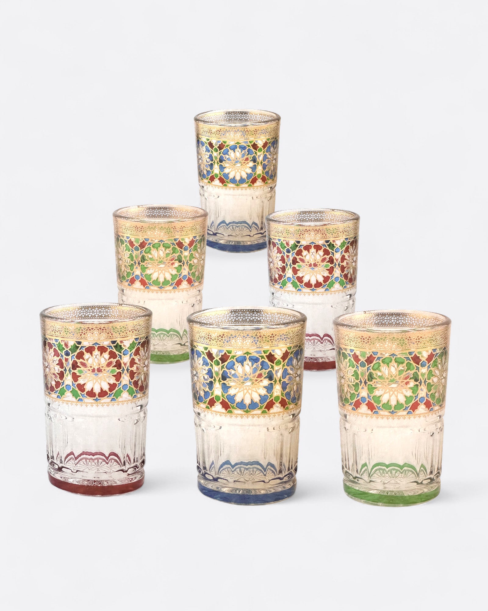 Set de 6 verres à thé orientaux - MOSAÏQUES