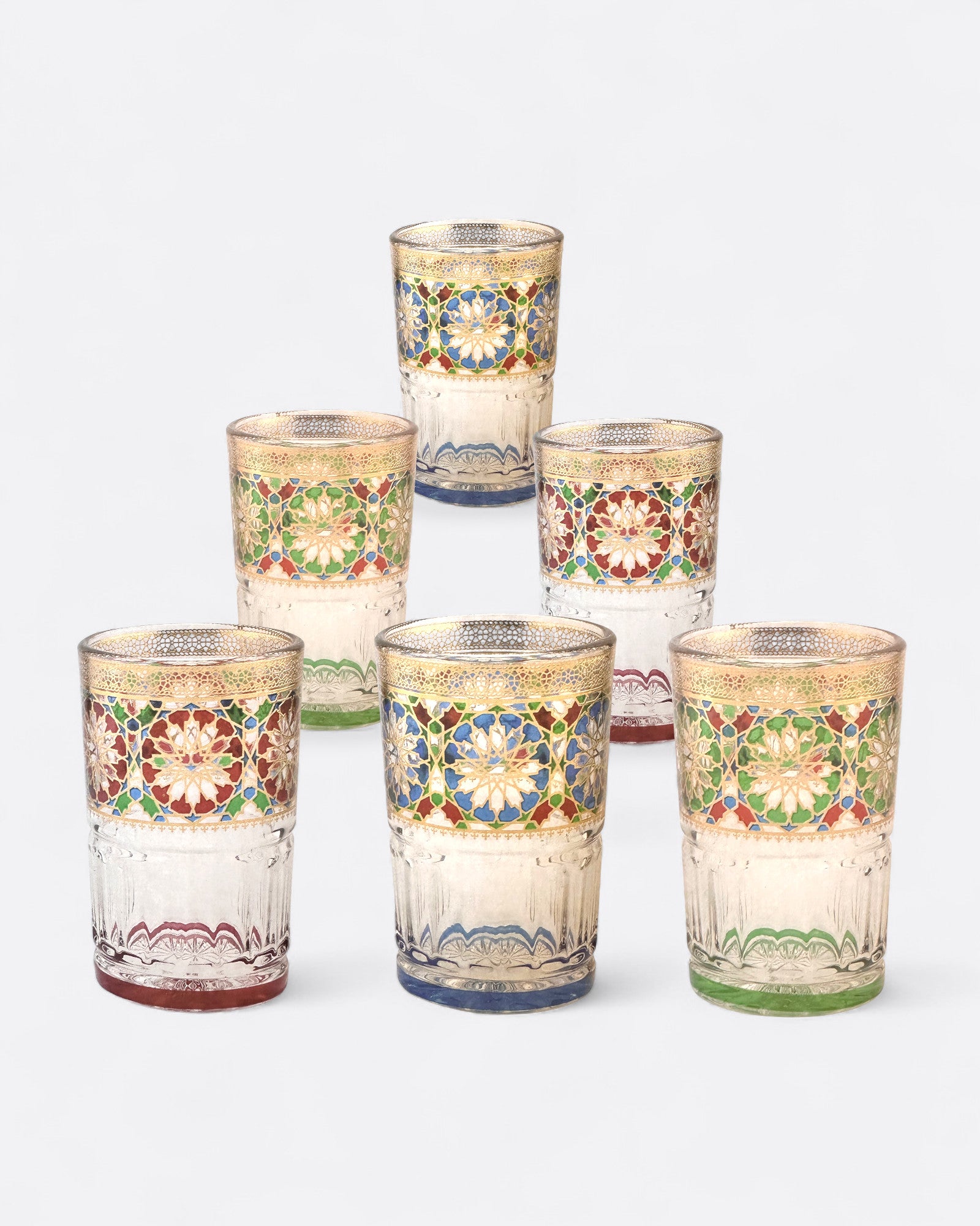 Set de 6 verres à thé orientaux - MOSAÏQUES
