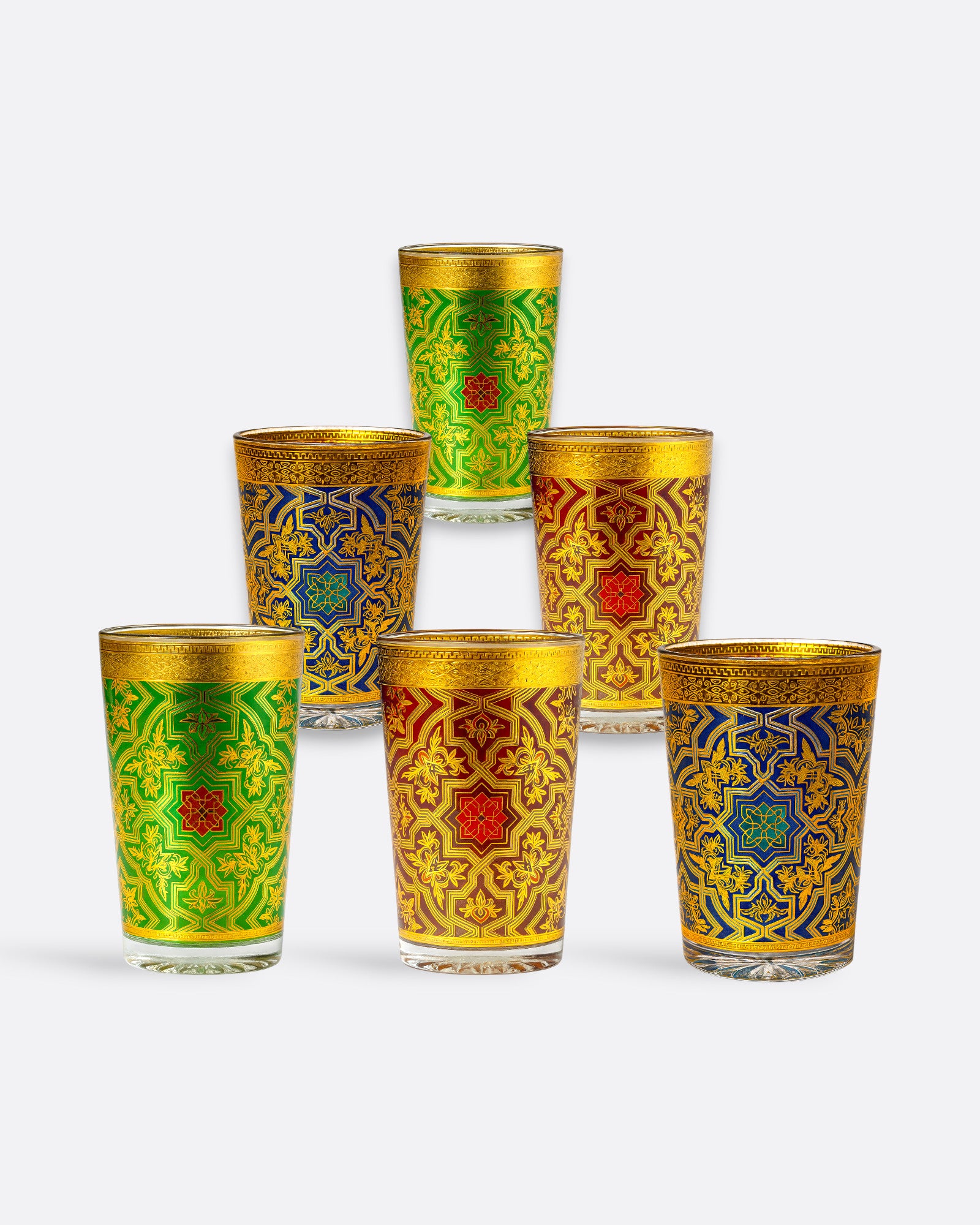 Set de 6 verres à thé orientaux - ZELLIGE