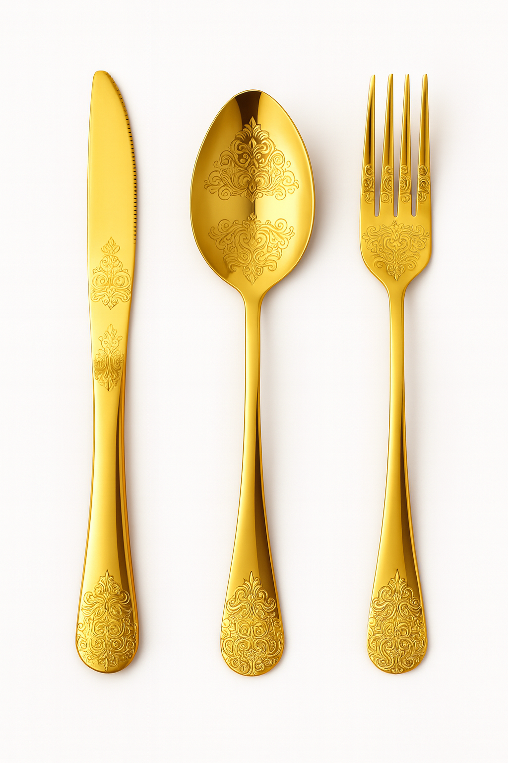 Set de couvert doré motif arabesque