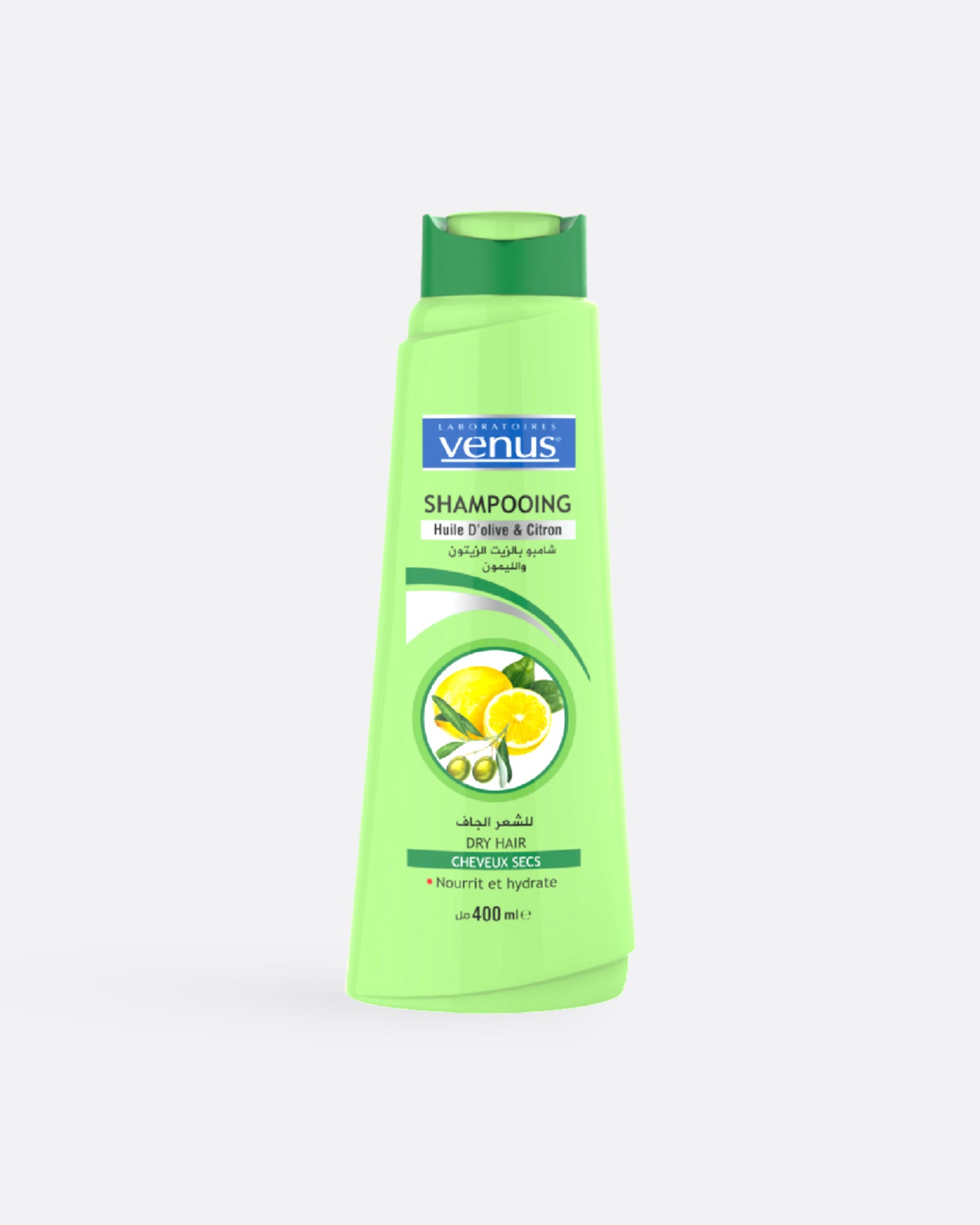 Shampoing Huile d'olive & citron  - Cheveux secs 400 ml - Laboratoires Vénus