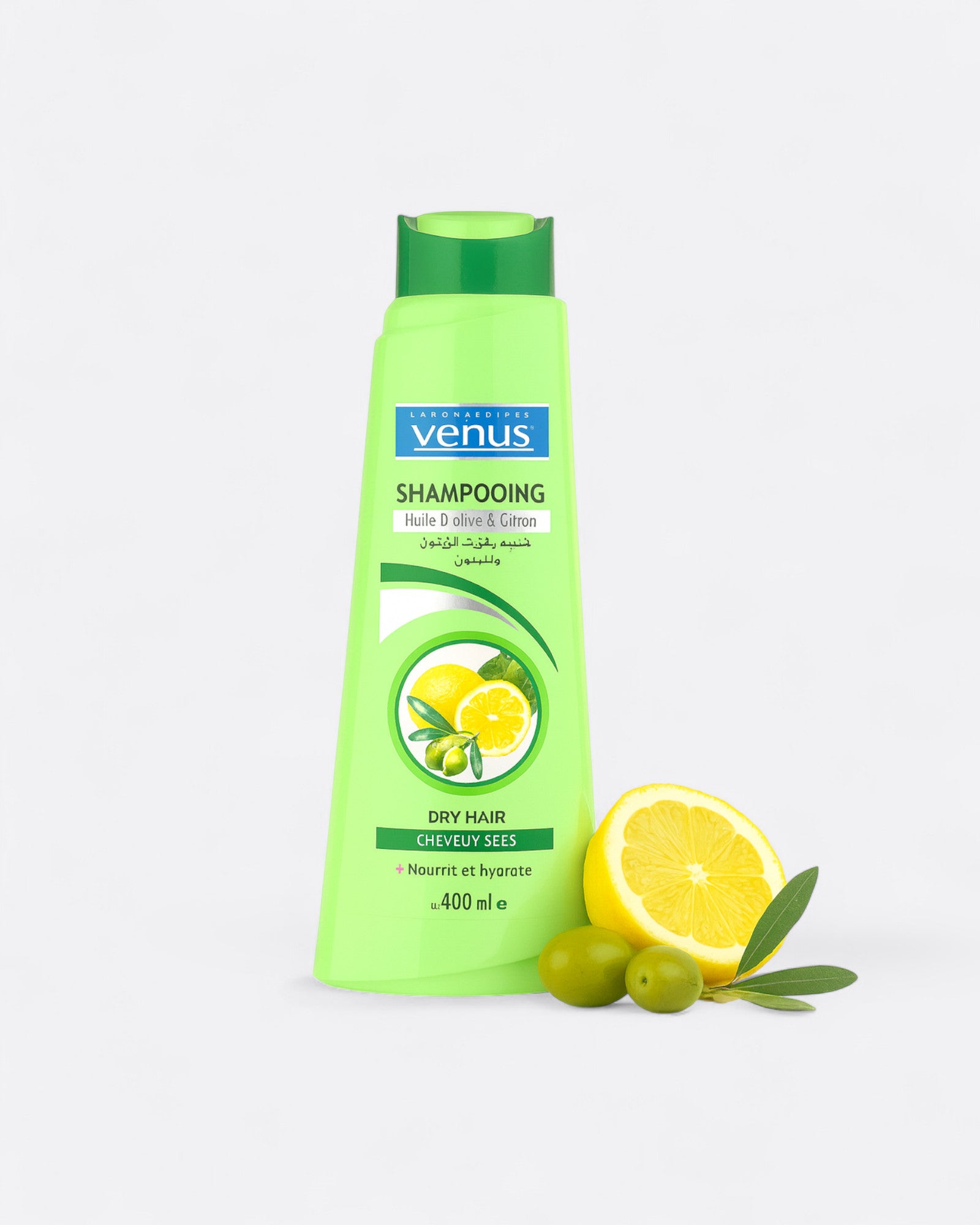 Shampoing Huile d'olive & citron  - Cheveux secs 400 ml - Laboratoires Vénus