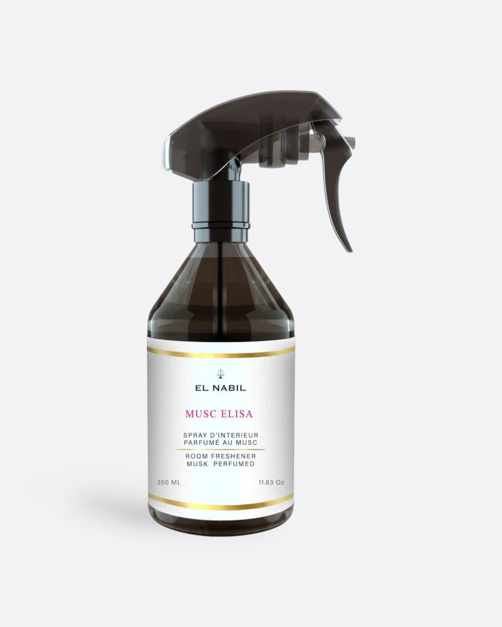 MUSC ELISA -Spray d'intérieur  EL NABIL 350ml – parfum concentré aux notes boisées ou florales