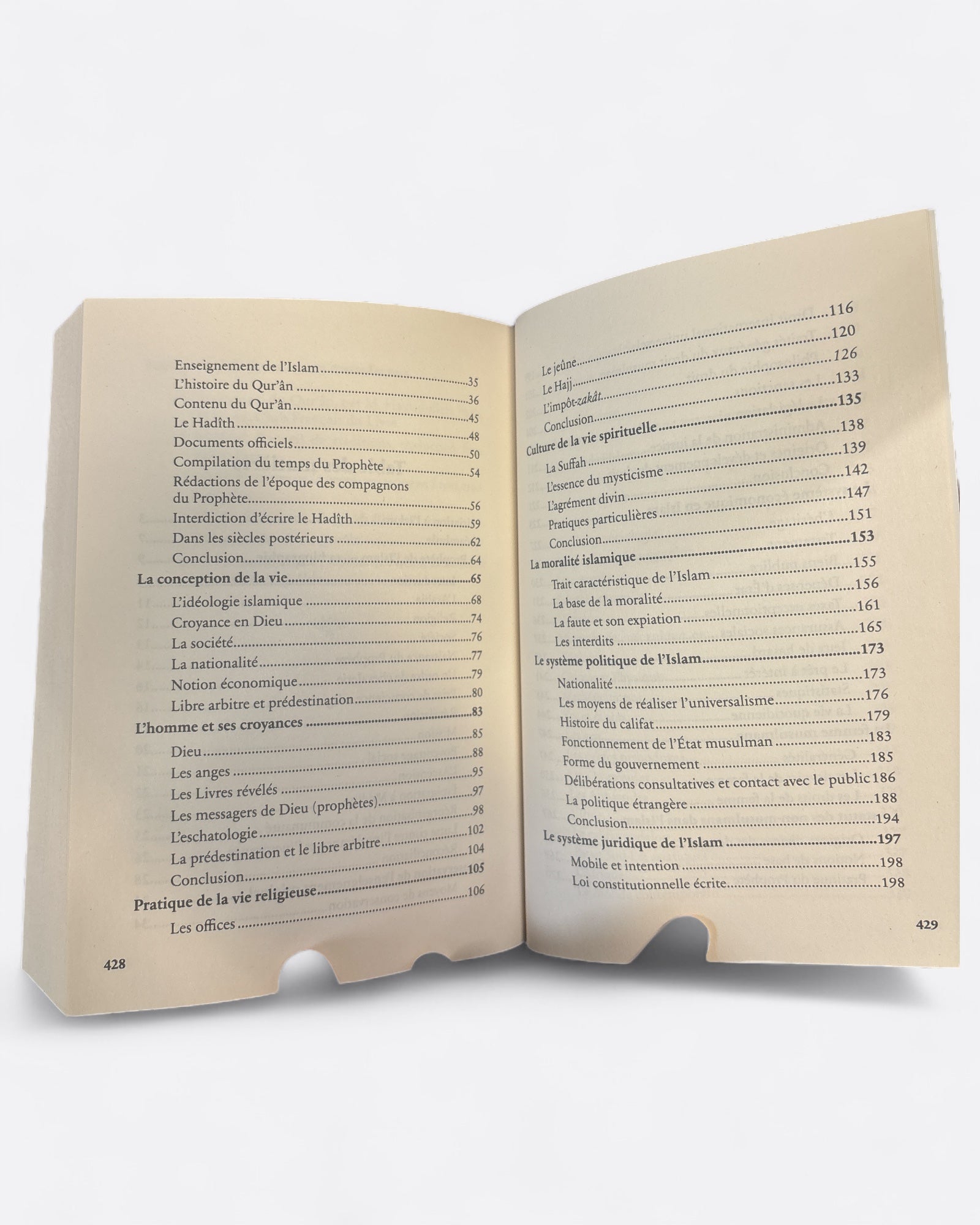 Table des matières - initiation à l'islam Muhammad Hamidullah - Edition Héritage