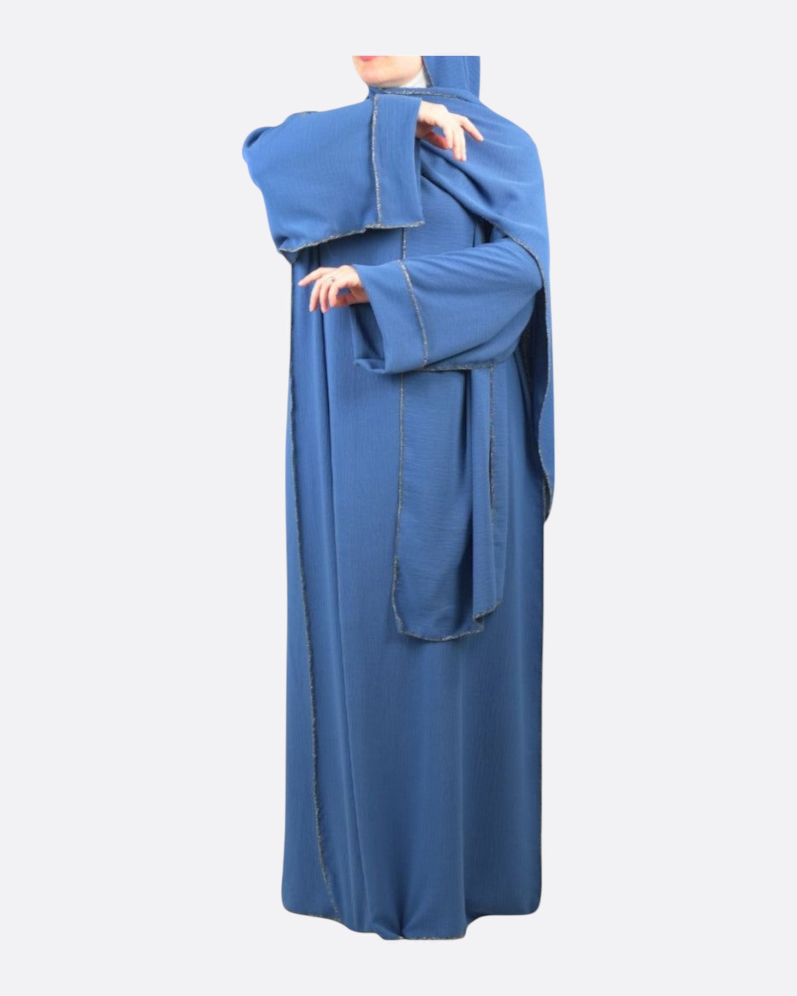 Abaya voile intégré avec détails en "or" | Enfant