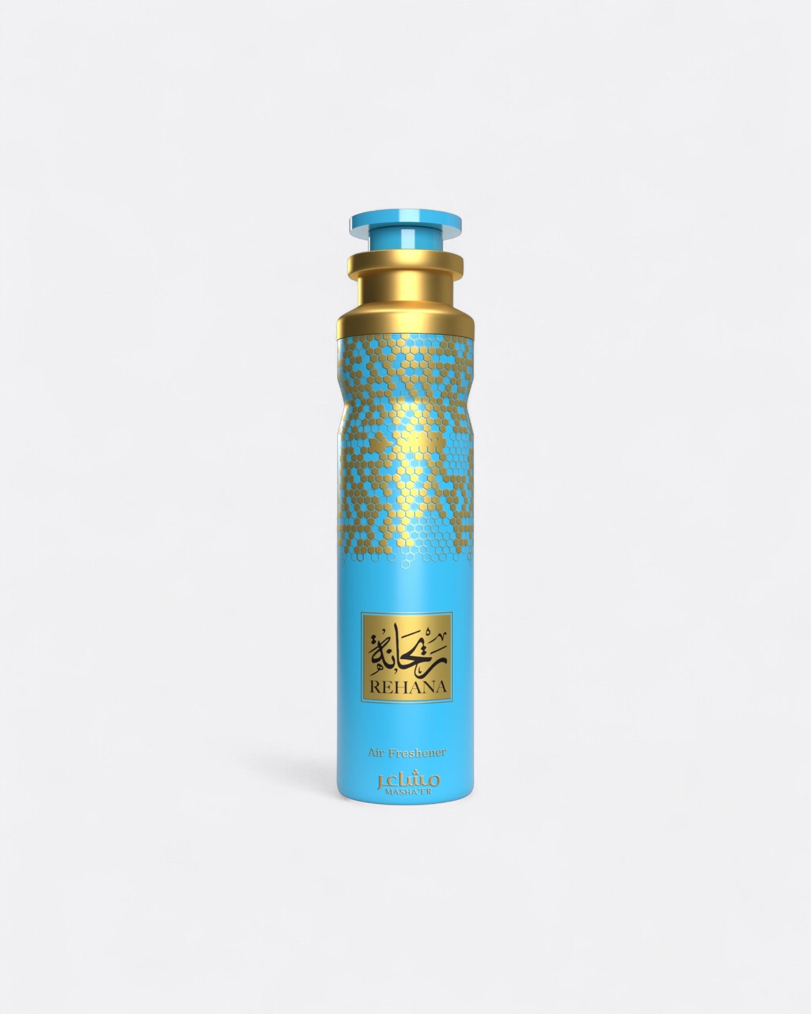 Rehana Masha'er, brume d’intérieur 300 ml. Parfum d’intérieur sophistiqué floral‑musqué pour une ambiance légère et élégante.