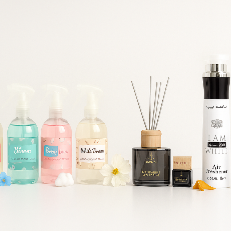 Packs maison, packs déco, coffrets décoration, parfums d’intérieur, diffuseurs, sprays textiles, brumes d’ambiance.