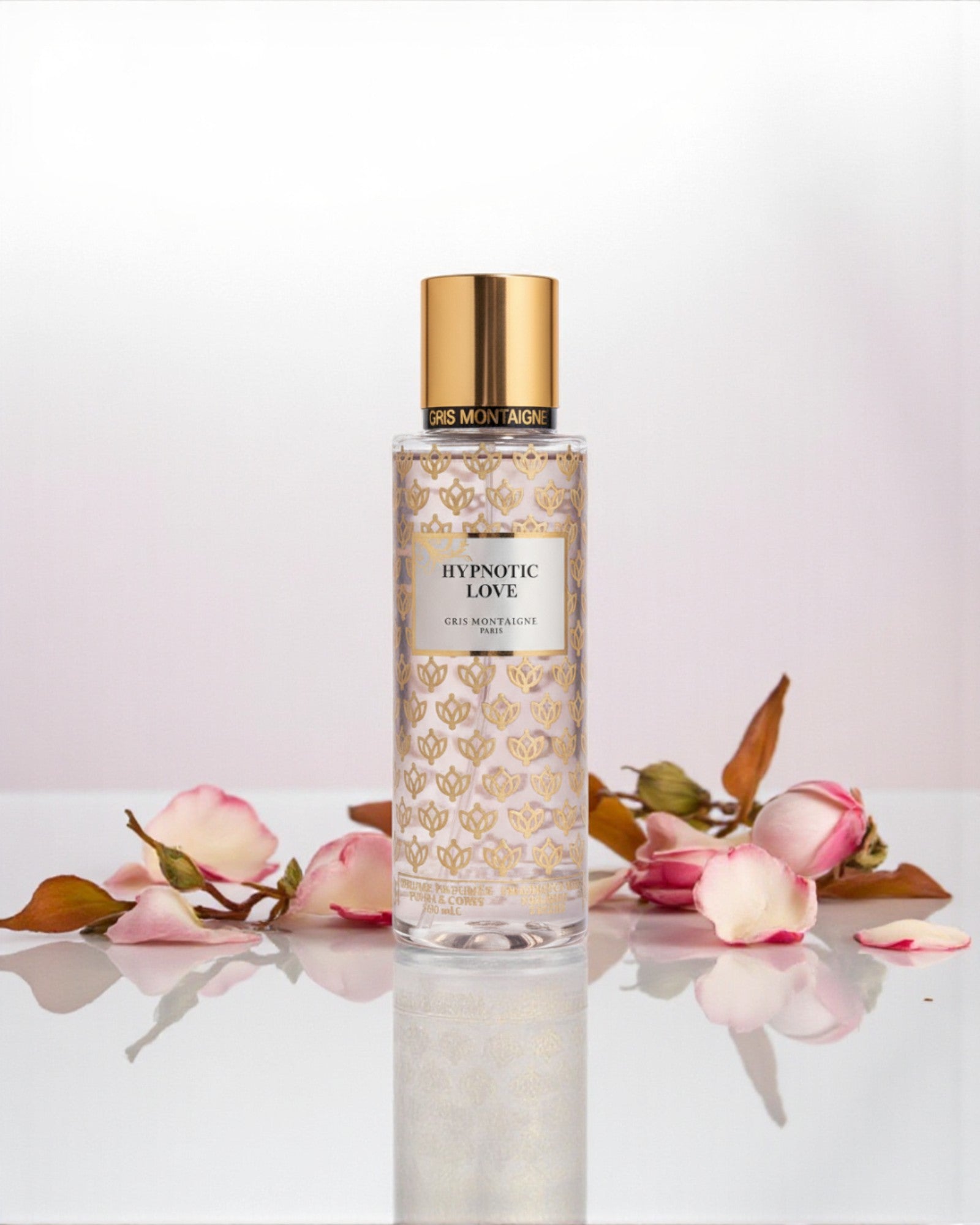 Brume Corporelle Parfumée HYPNOTIC LOVE de la marque Gris Montaigne. Contenance : 250ml.