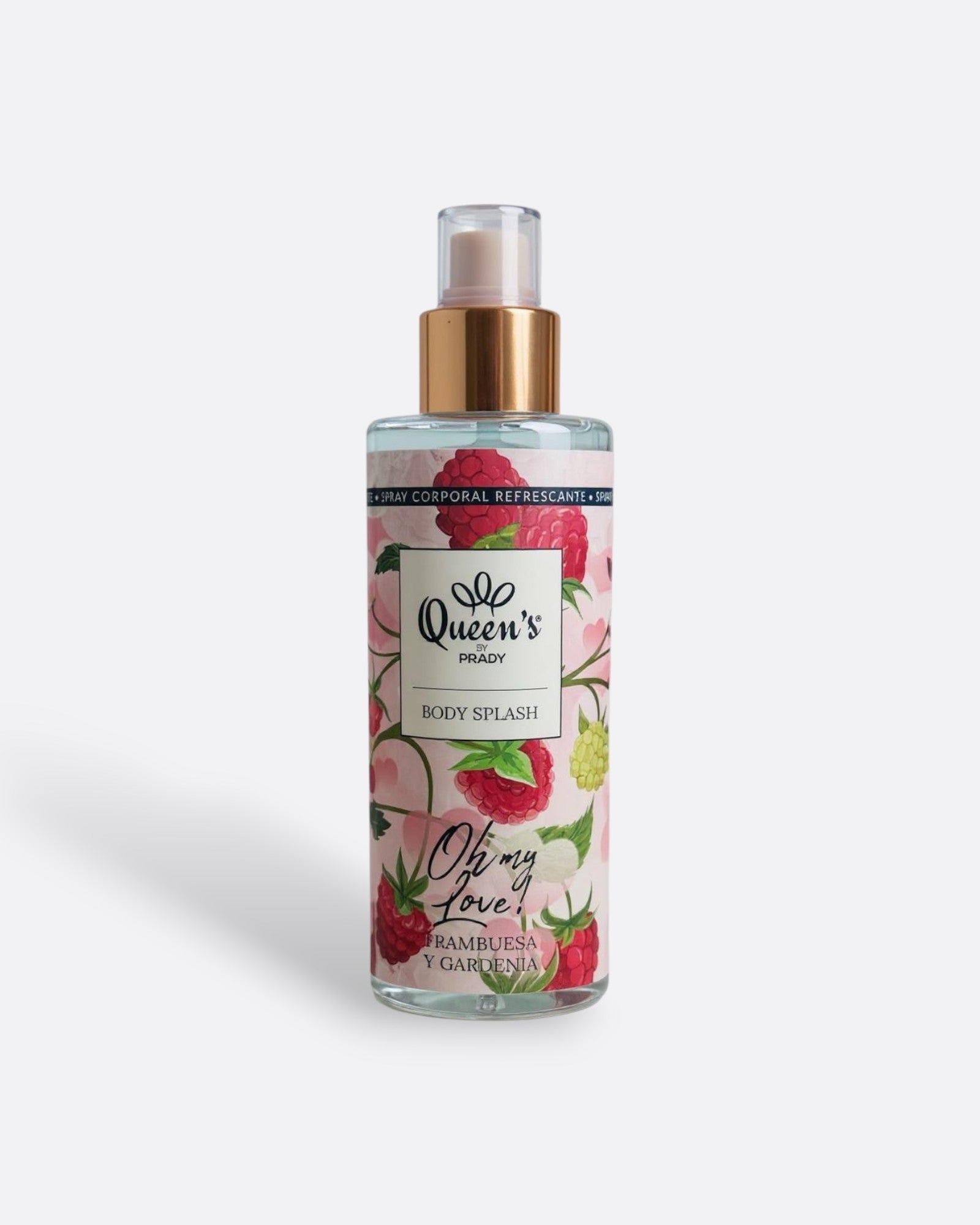 Brume Oh My Love !  de Queen's by Prady 250ml : une brume corporelle fruitée et gourmande, cruelty free.