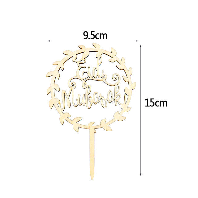 Cake topper à couronne "Eid Mubarak" – produit proposé sur Souk Dubaï