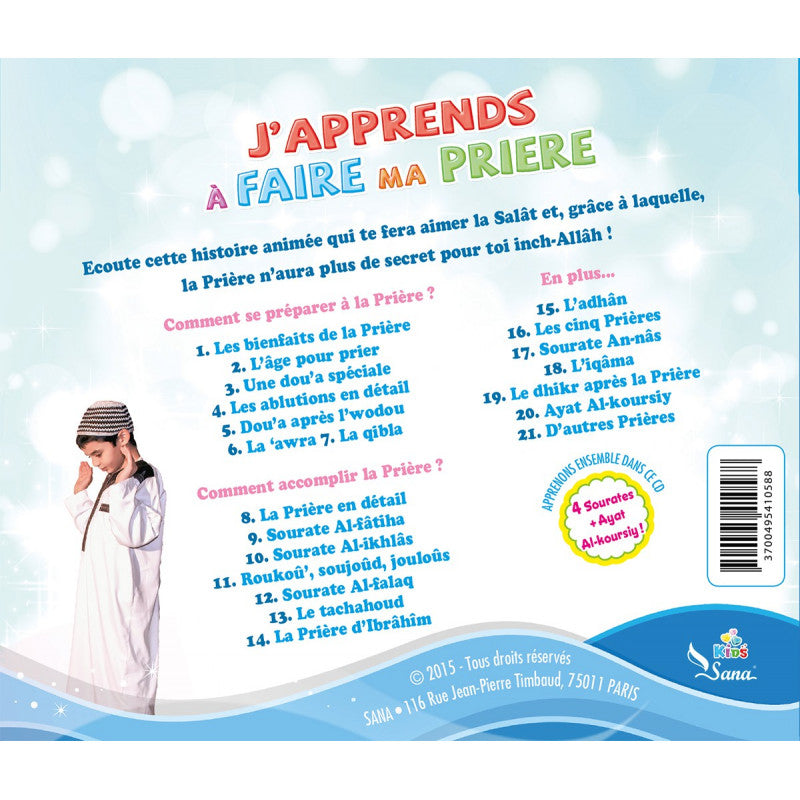 CD j'apprends à faire ma prière Fille & Garçon - Edition Sana