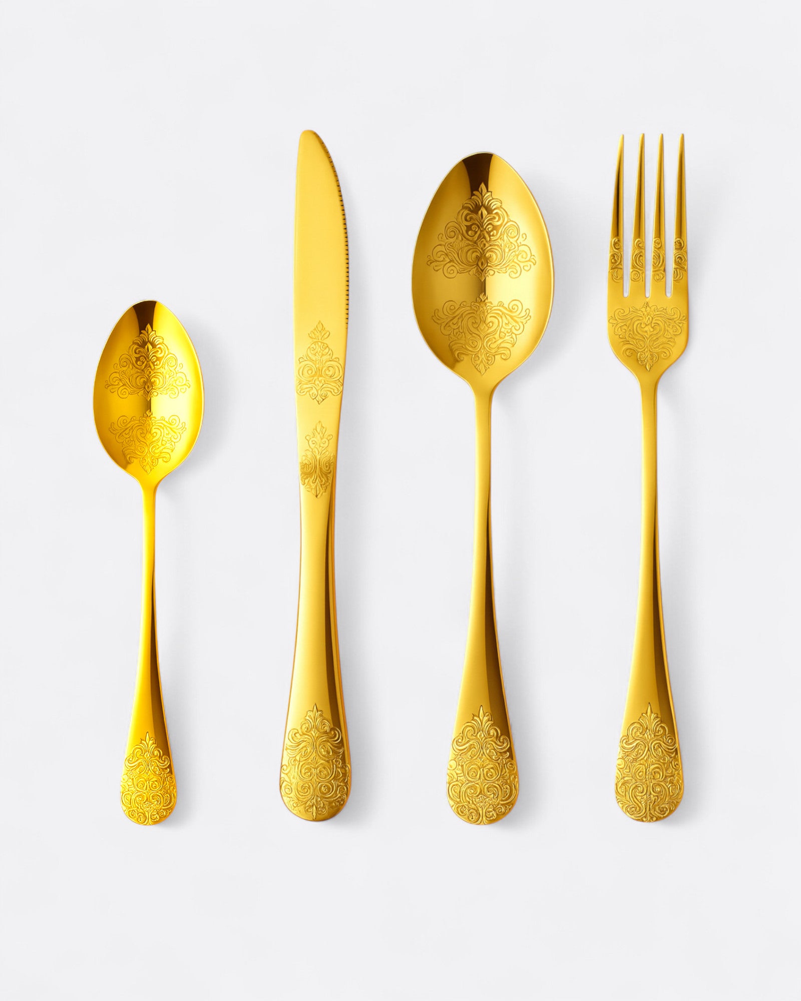 Set de couvert doré motif arabesque