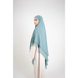 Khimar long et élégant mousseline 2 voiles