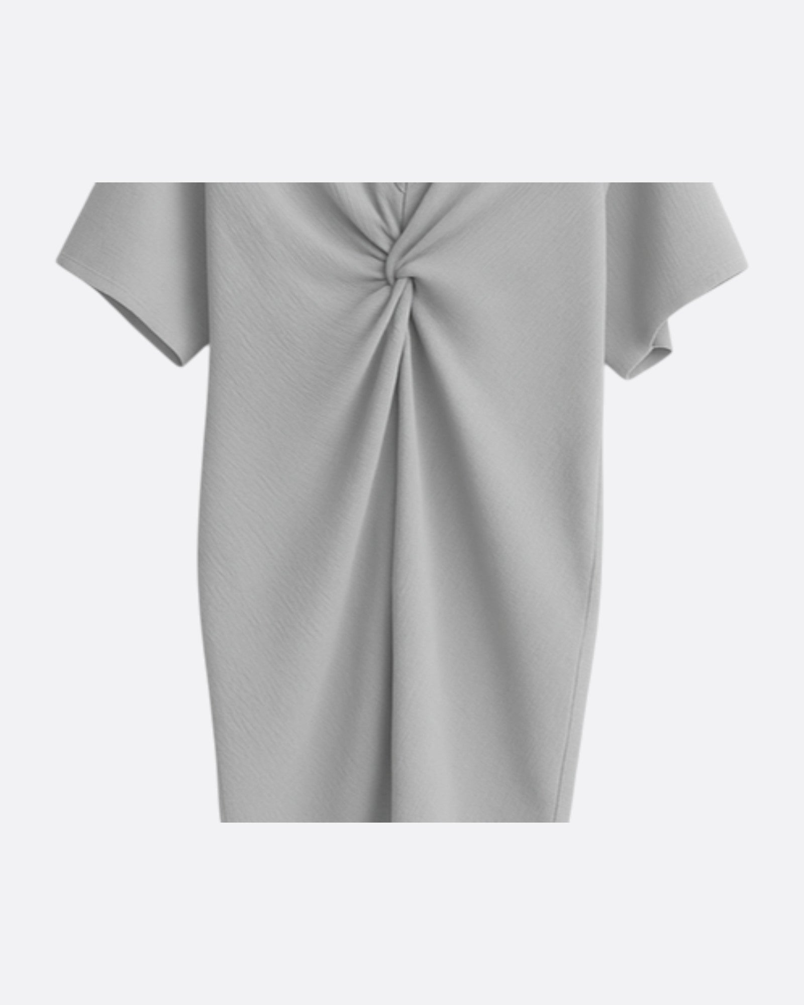 Robe d'été plissée - col V & manches courtes