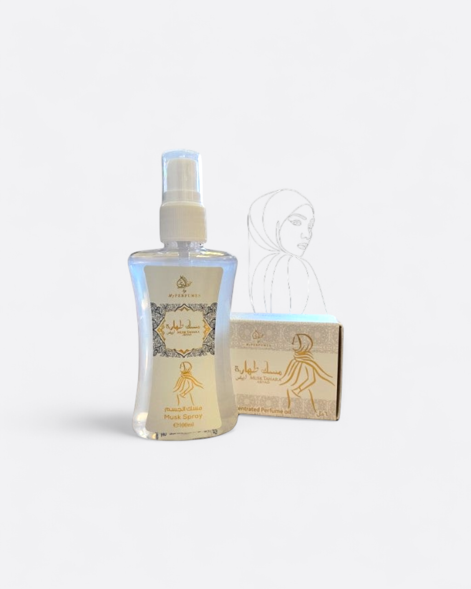 Pack Musk Tahara Abiyad : spray et huile parfumée