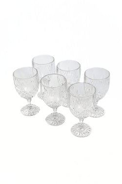 Lot de 6 verres à pied en cristal