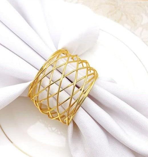 Anneaux de serviette en maille de fil