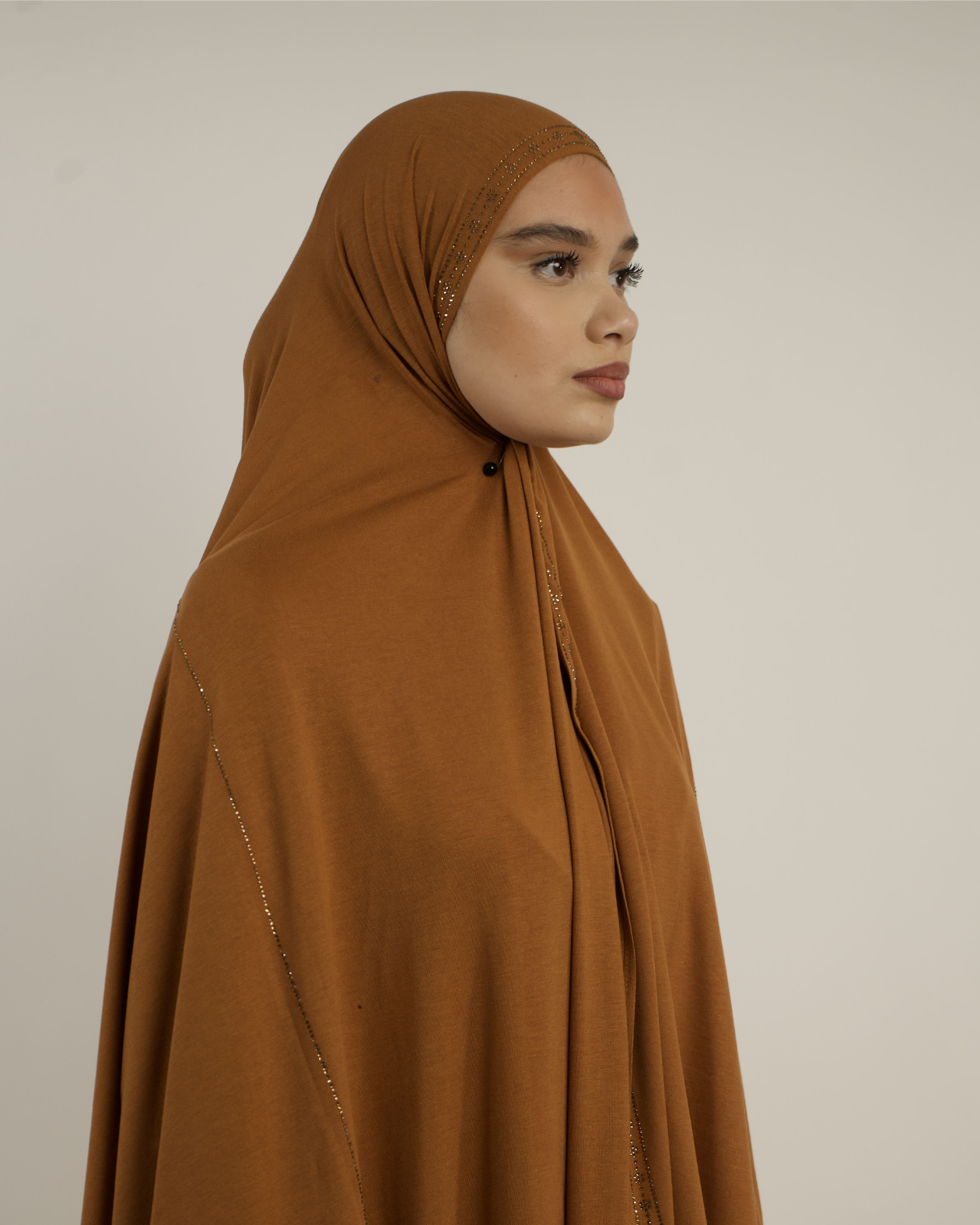 Hijab élégant en jersey avec strass