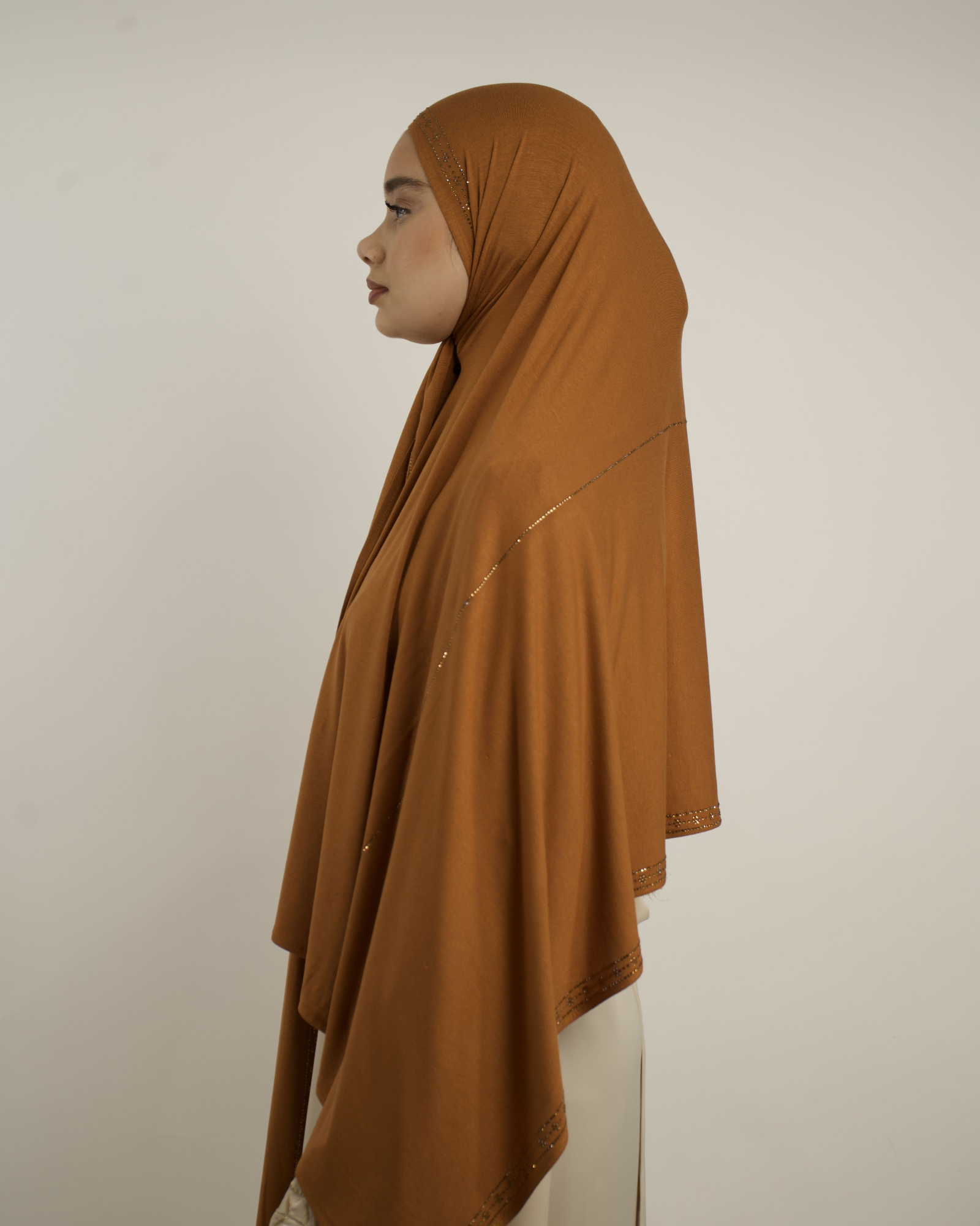 Hijab élégant en jersey avec strass