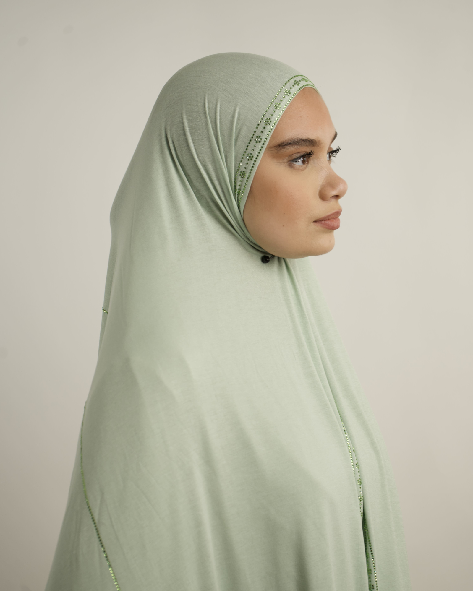 Hijab élégant en jersey avec strass