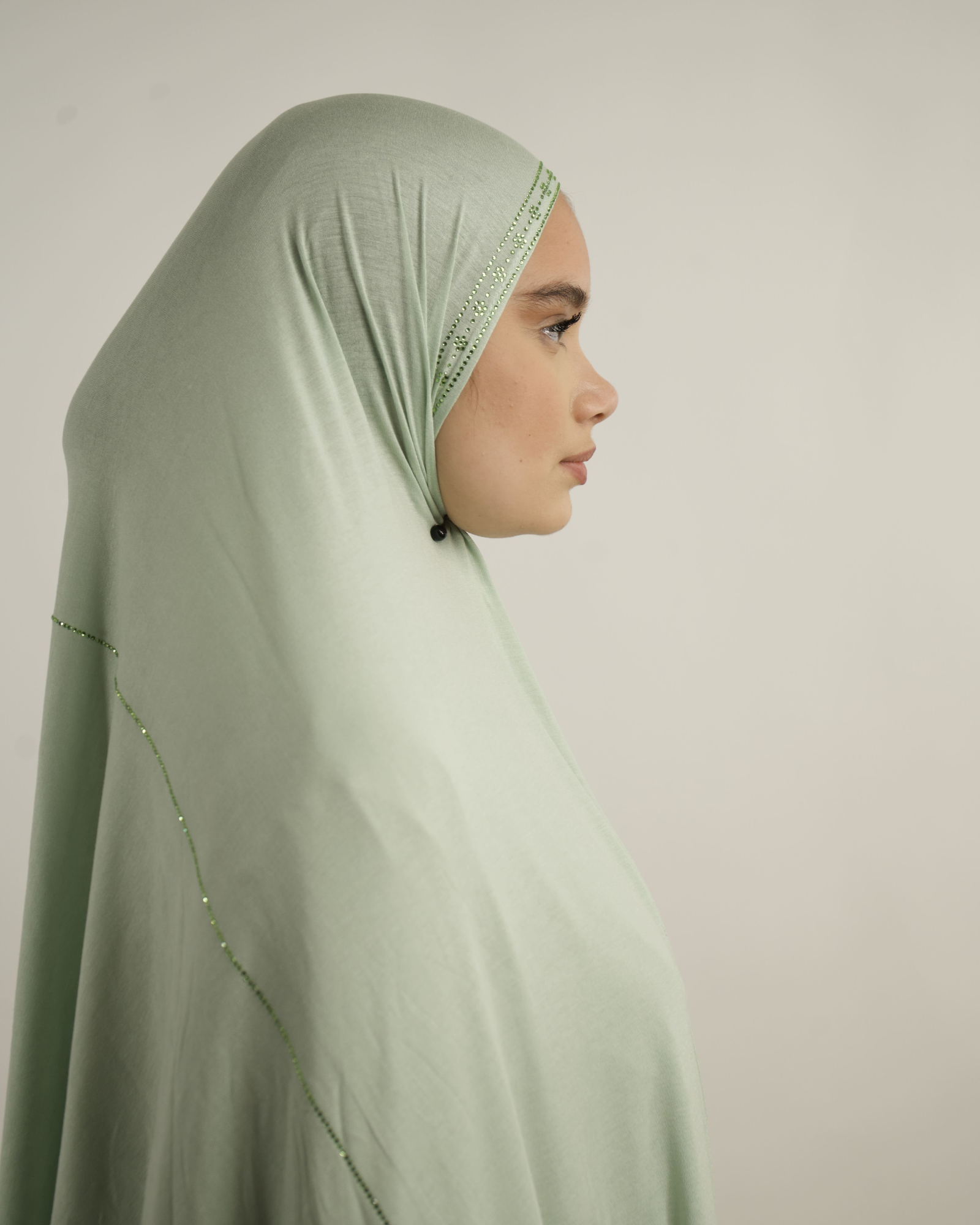 Hijab élégant en jersey avec strass