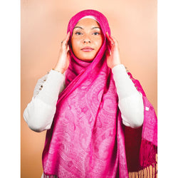 Pashmina hijab with plain patterns Kalthoum