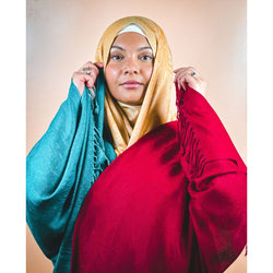 Pashmina hijab with plain patterns Kalthoum