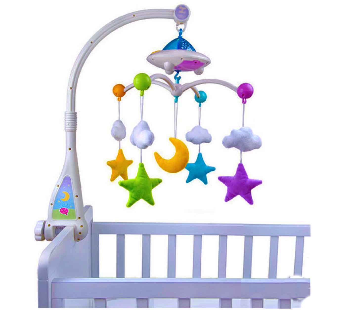 Mobile coranique pour bébé "Lune & étoiles" – support utile pour les rituels islamiques