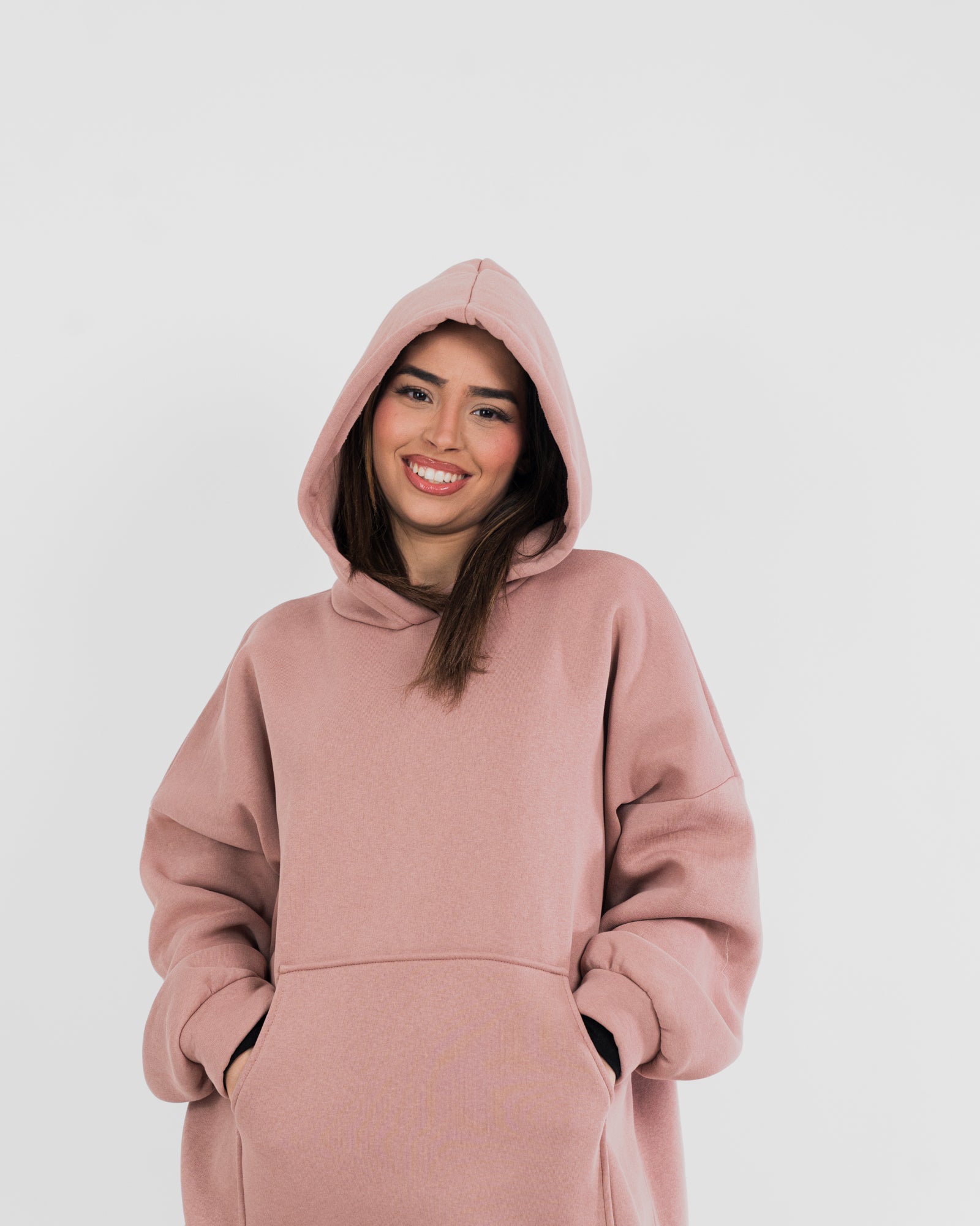 Sweat capuche long oversize