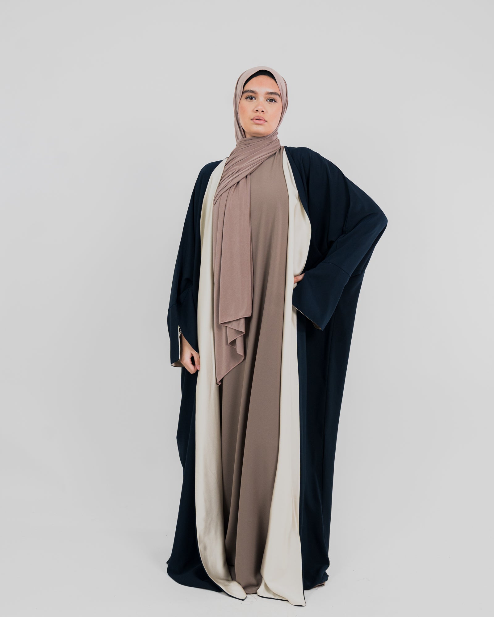 Kimono long réversible avec son voile