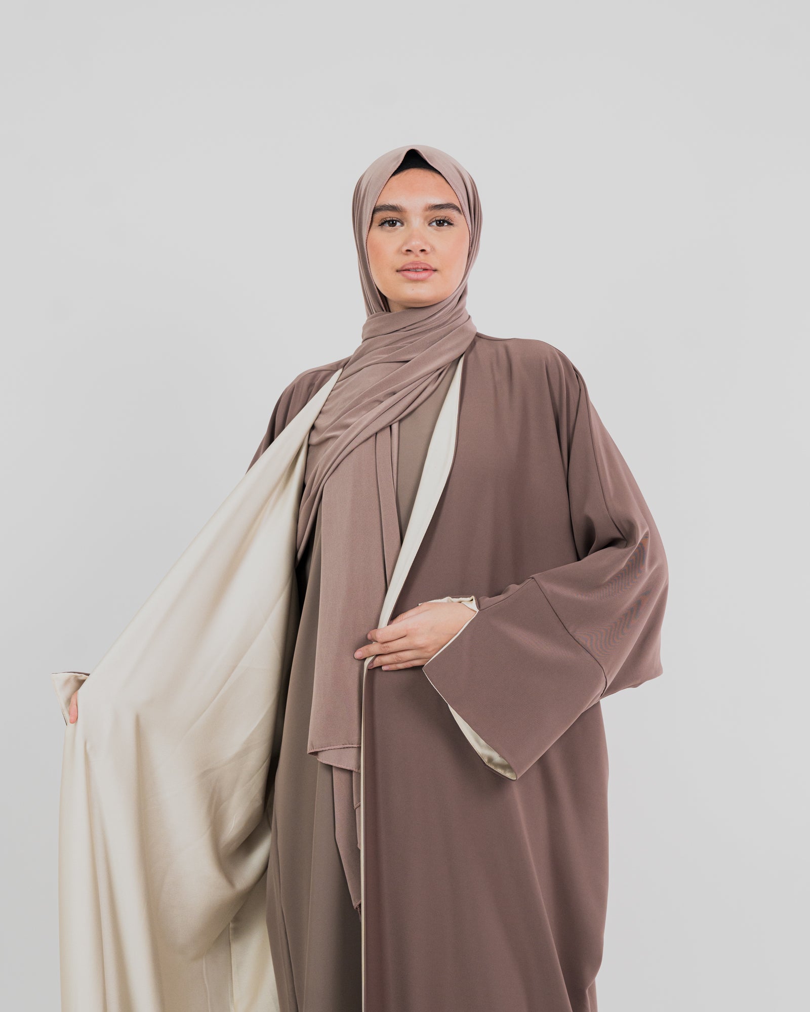 Kimono long réversible avec son voile