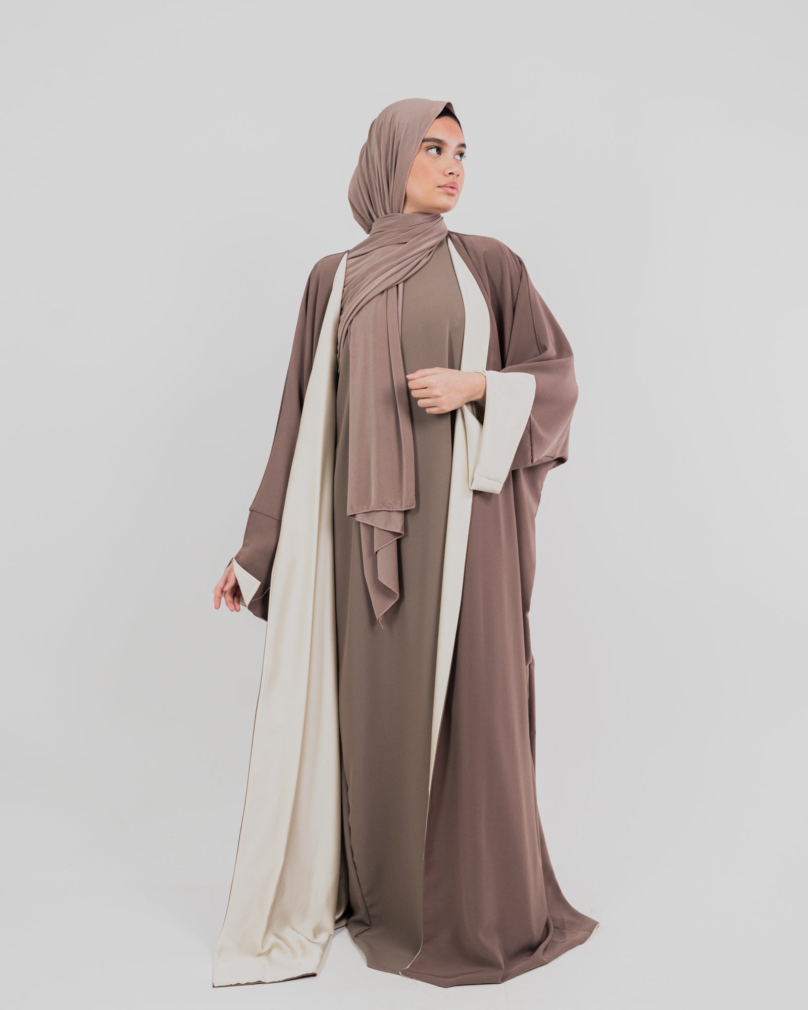 Kimono long réversible avec son voile