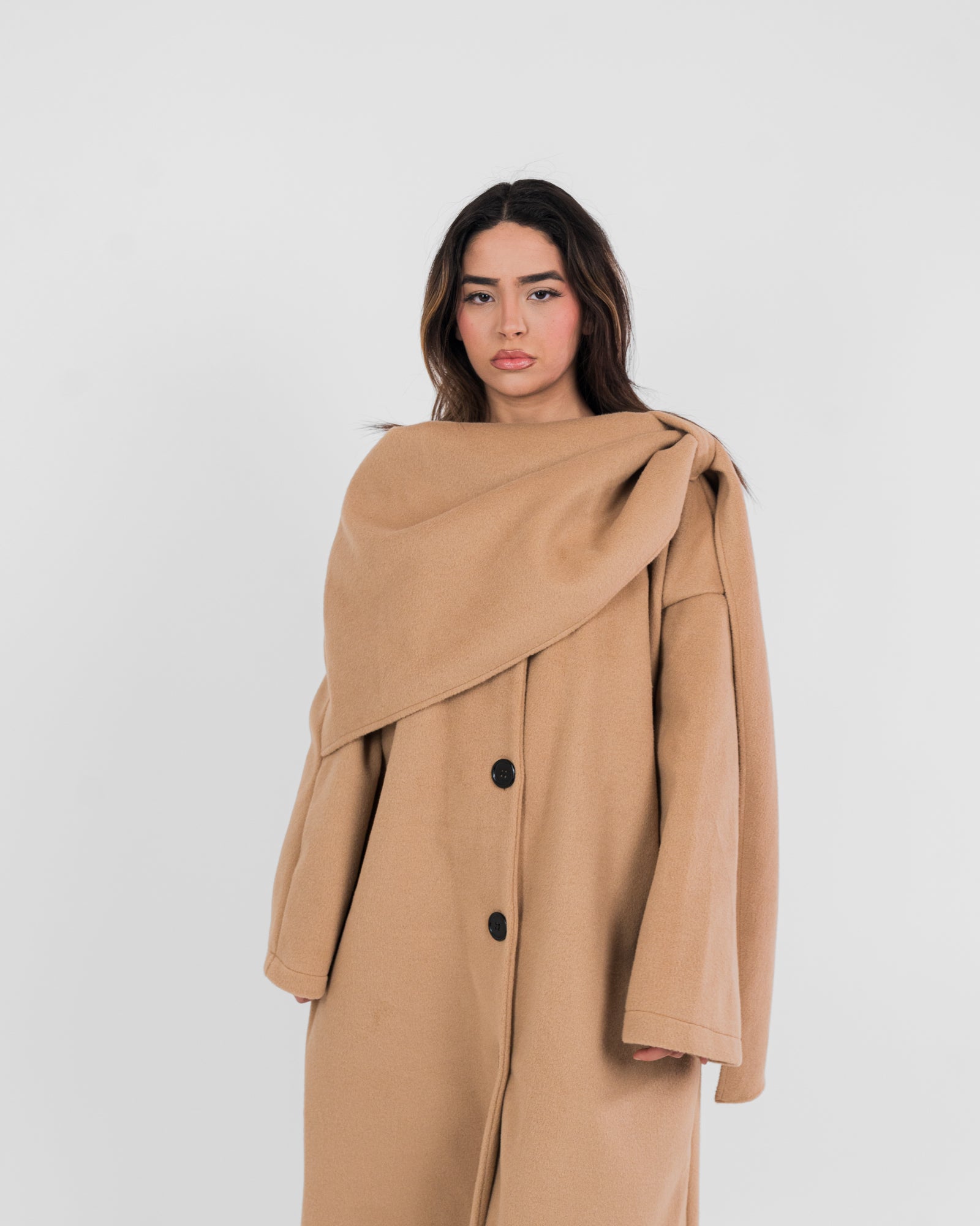 Manteau long avec cape