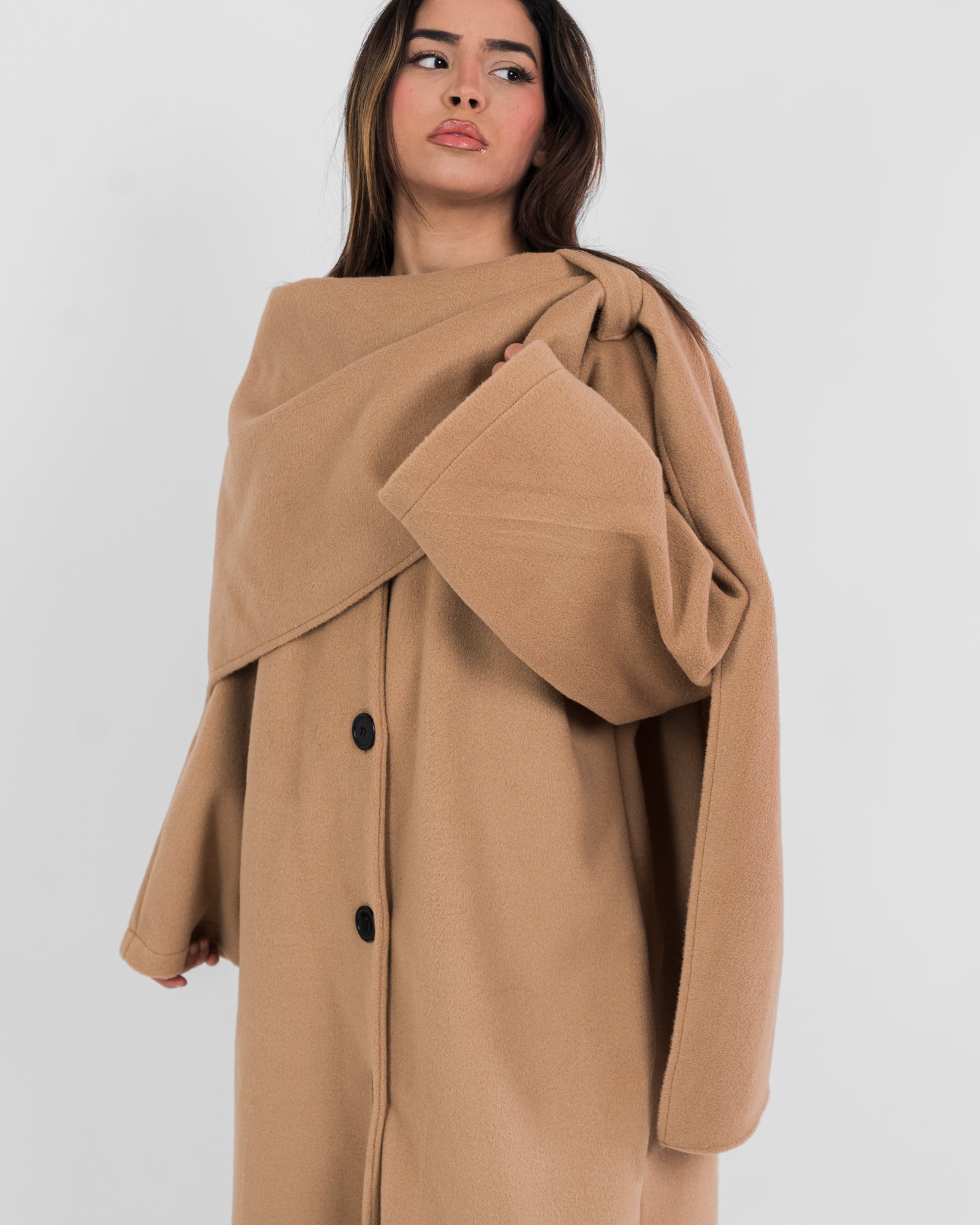 Manteau long avec cape