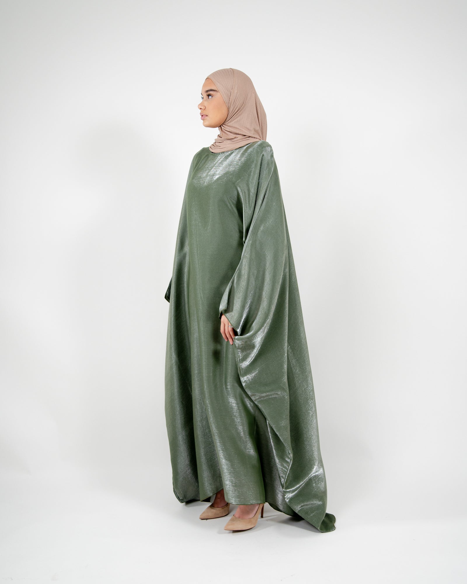 Robe ample irisée ajustable à la taille