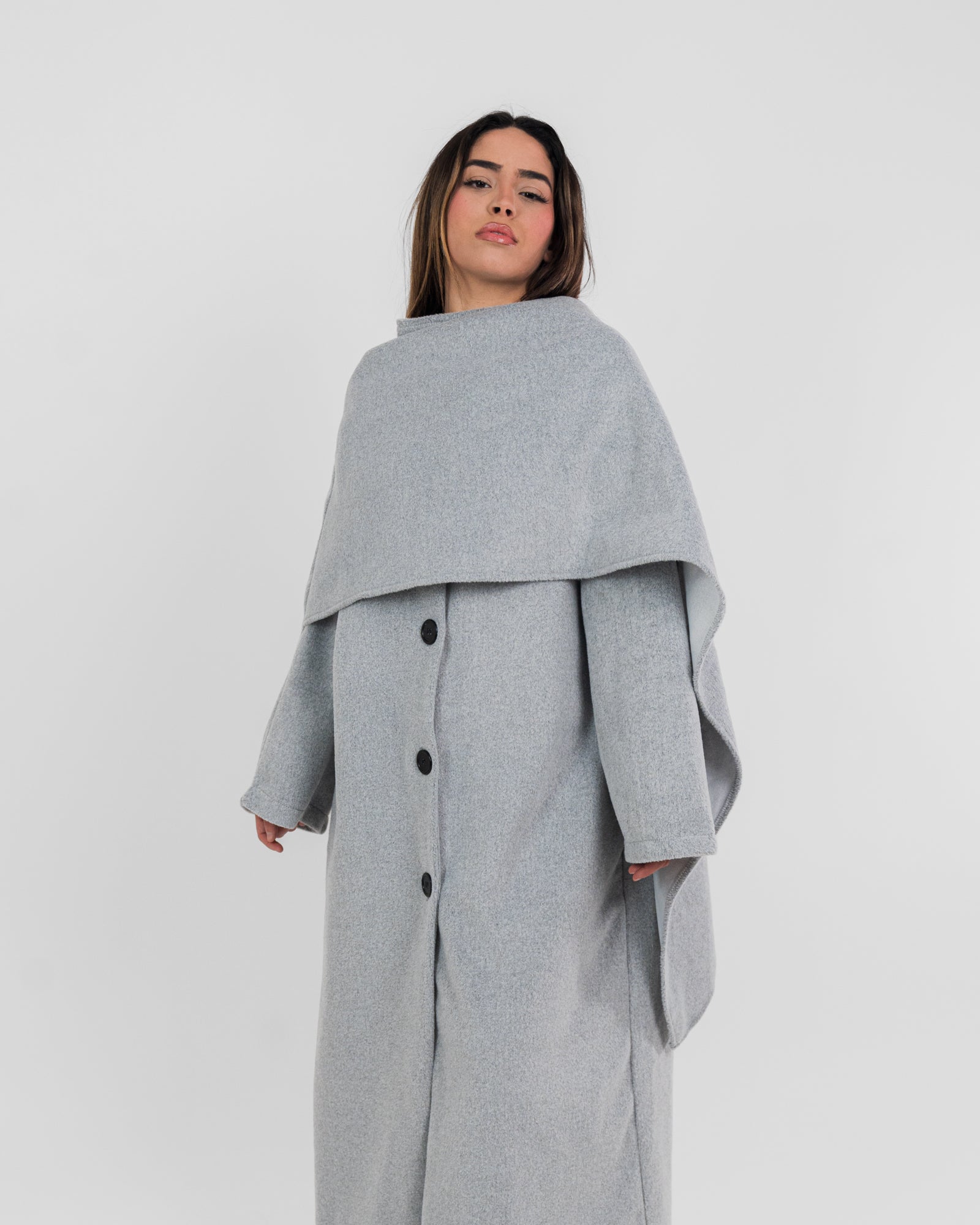 Manteau long avec cape