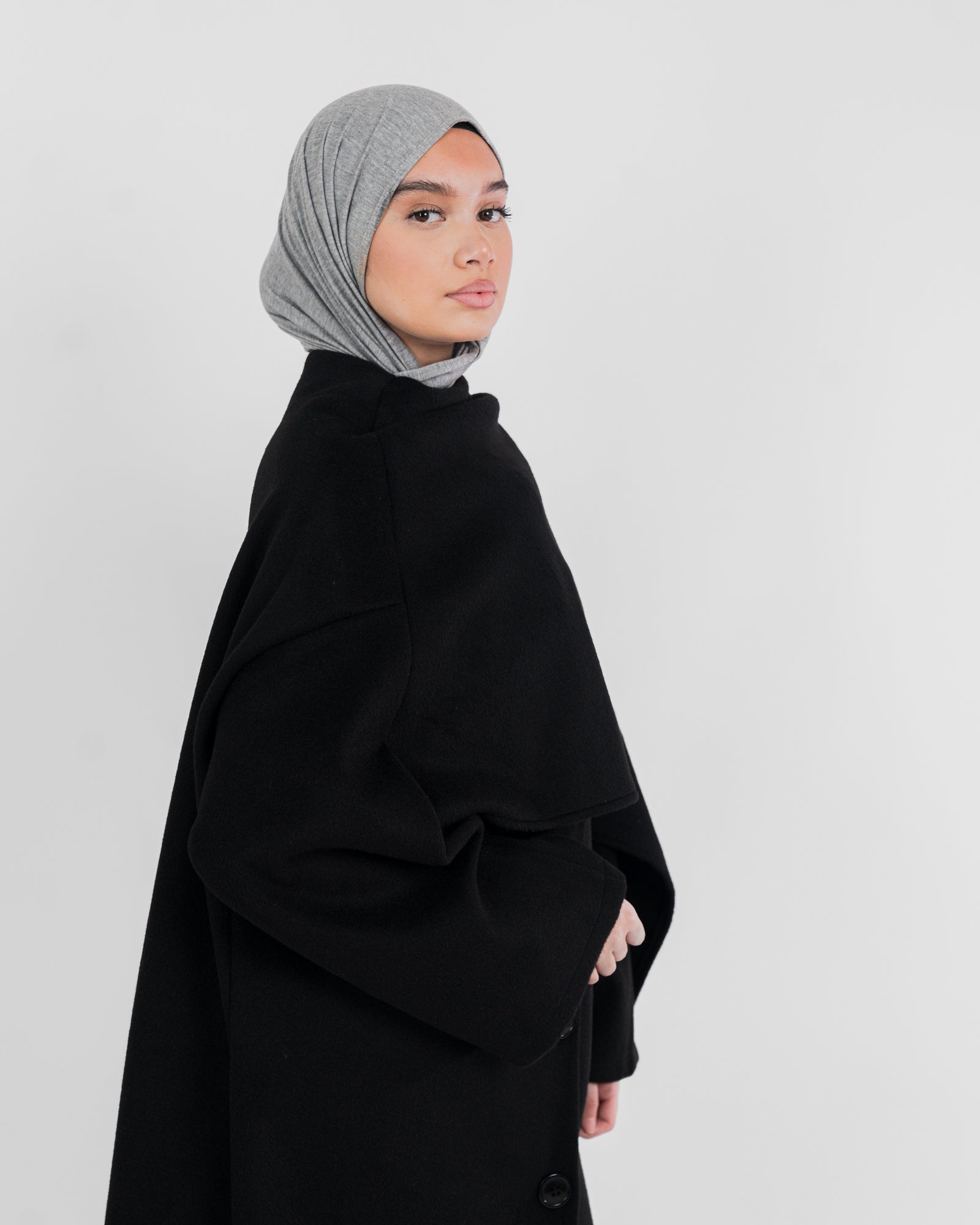 Manteau long avec cape