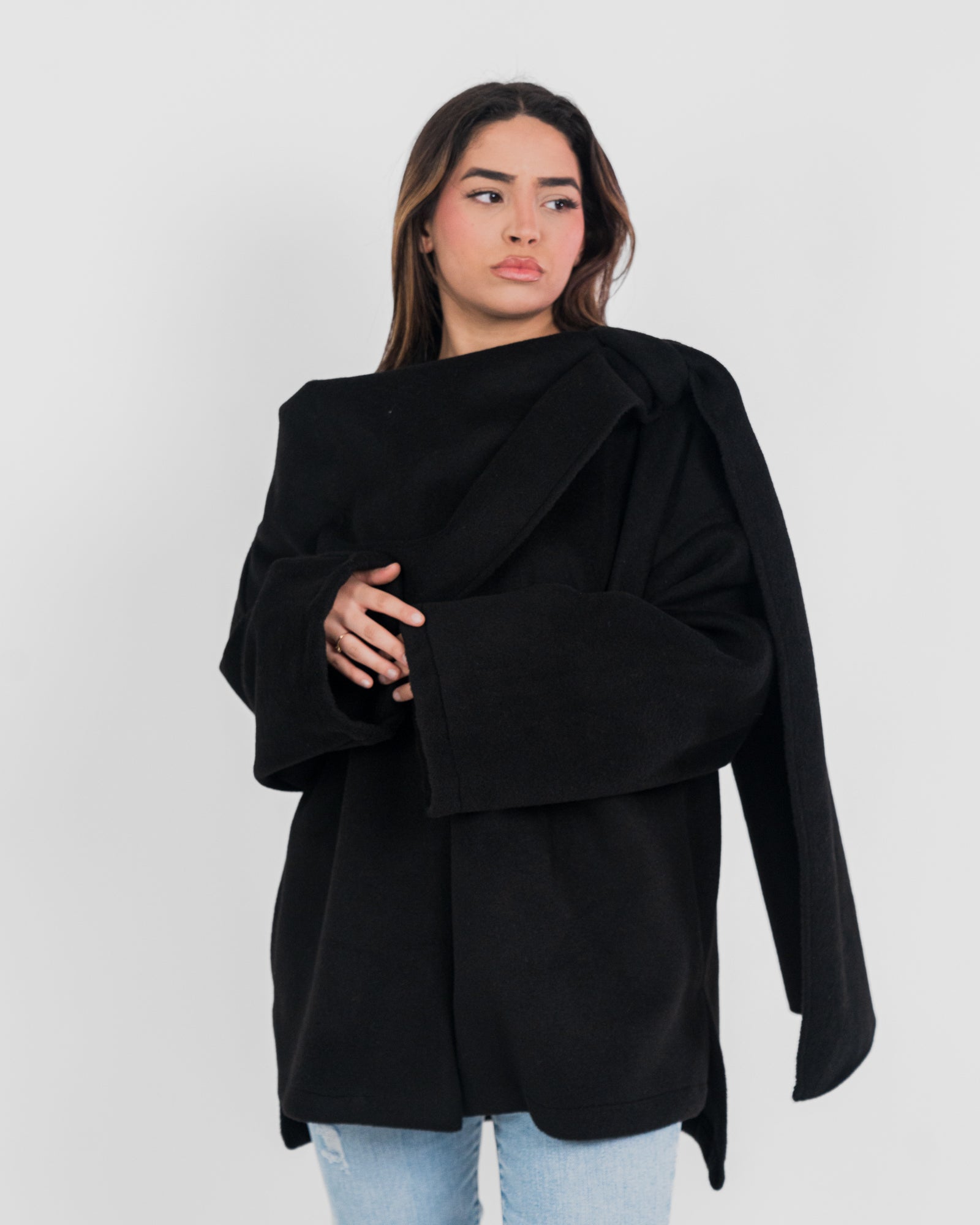 Manteau court avec cape